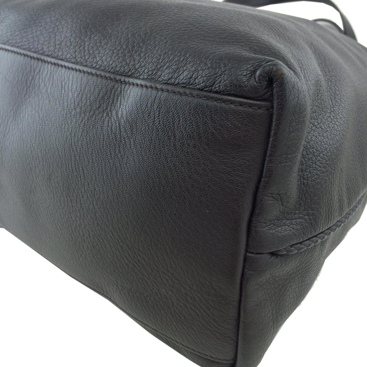 Gucci Pebbled Deerskin Leather Hip Bamboo Shoulder Bag
