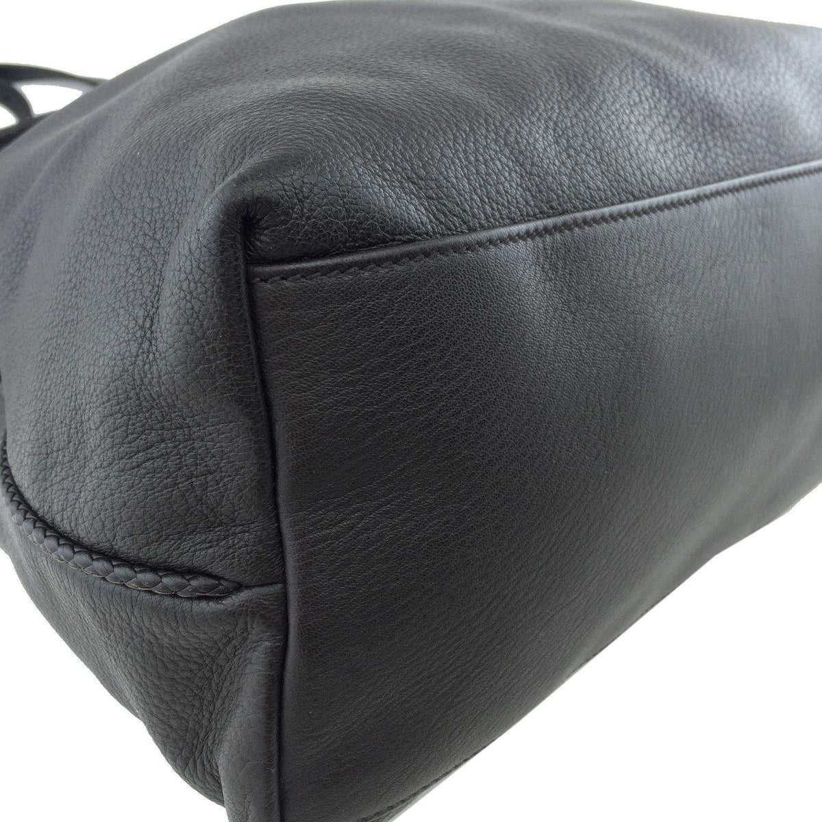 Gucci Pebbled Deerskin Leather Hip Bamboo Shoulder Bag