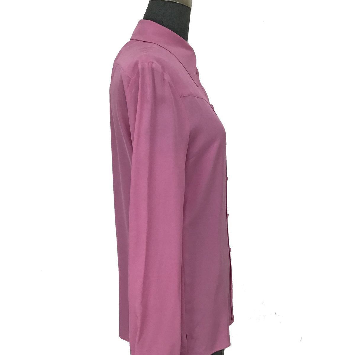Gucci Pleated-Placket Silk Crepe De Chine Blouse Size M