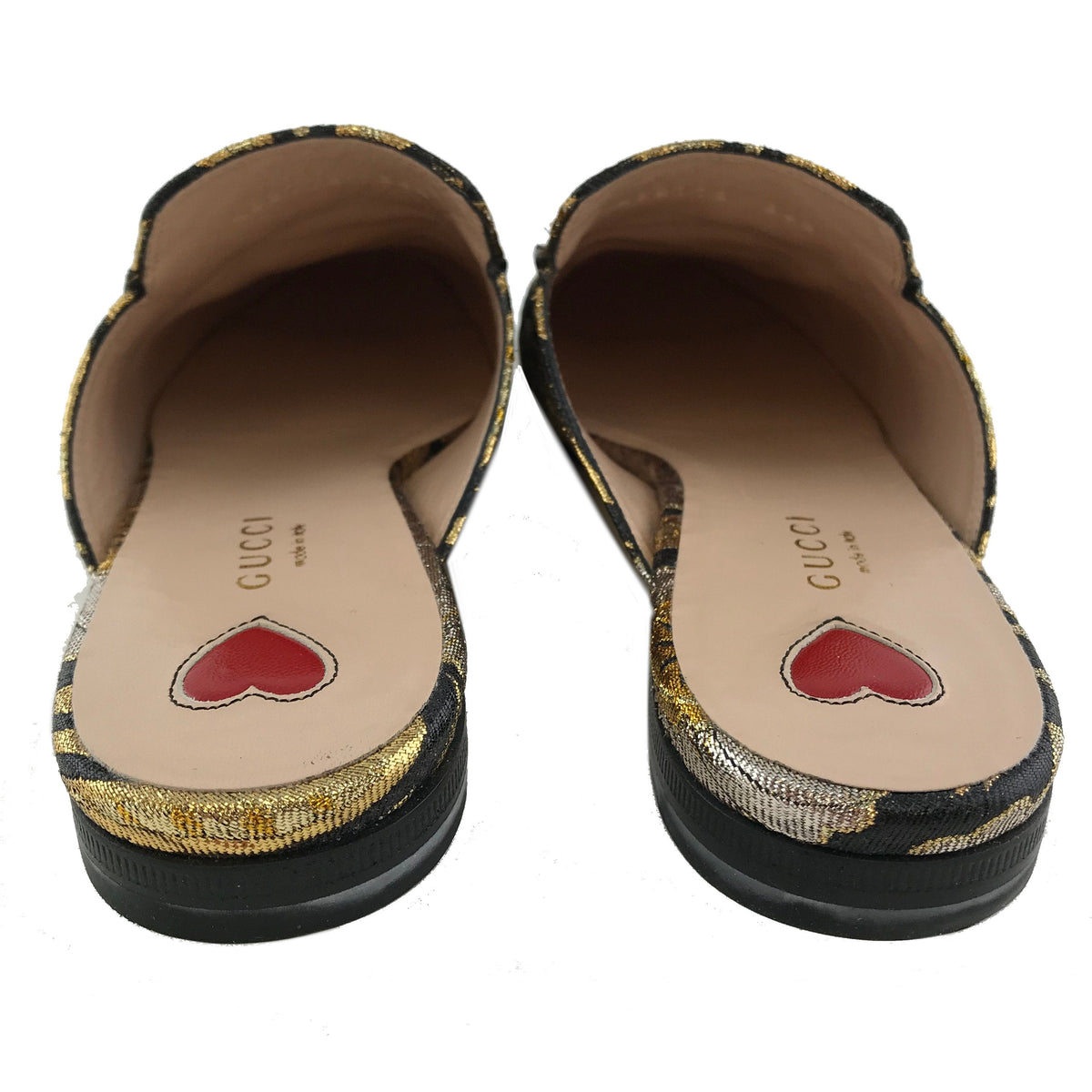 Gucci Princetown Floral Jacquard Horsebit Mules Size 6.5