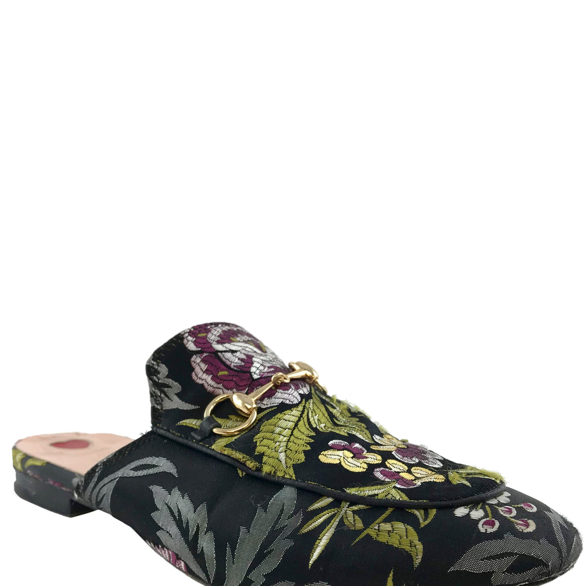Gucci Princetown Floral Jacquard Horsebit Mules Size 9