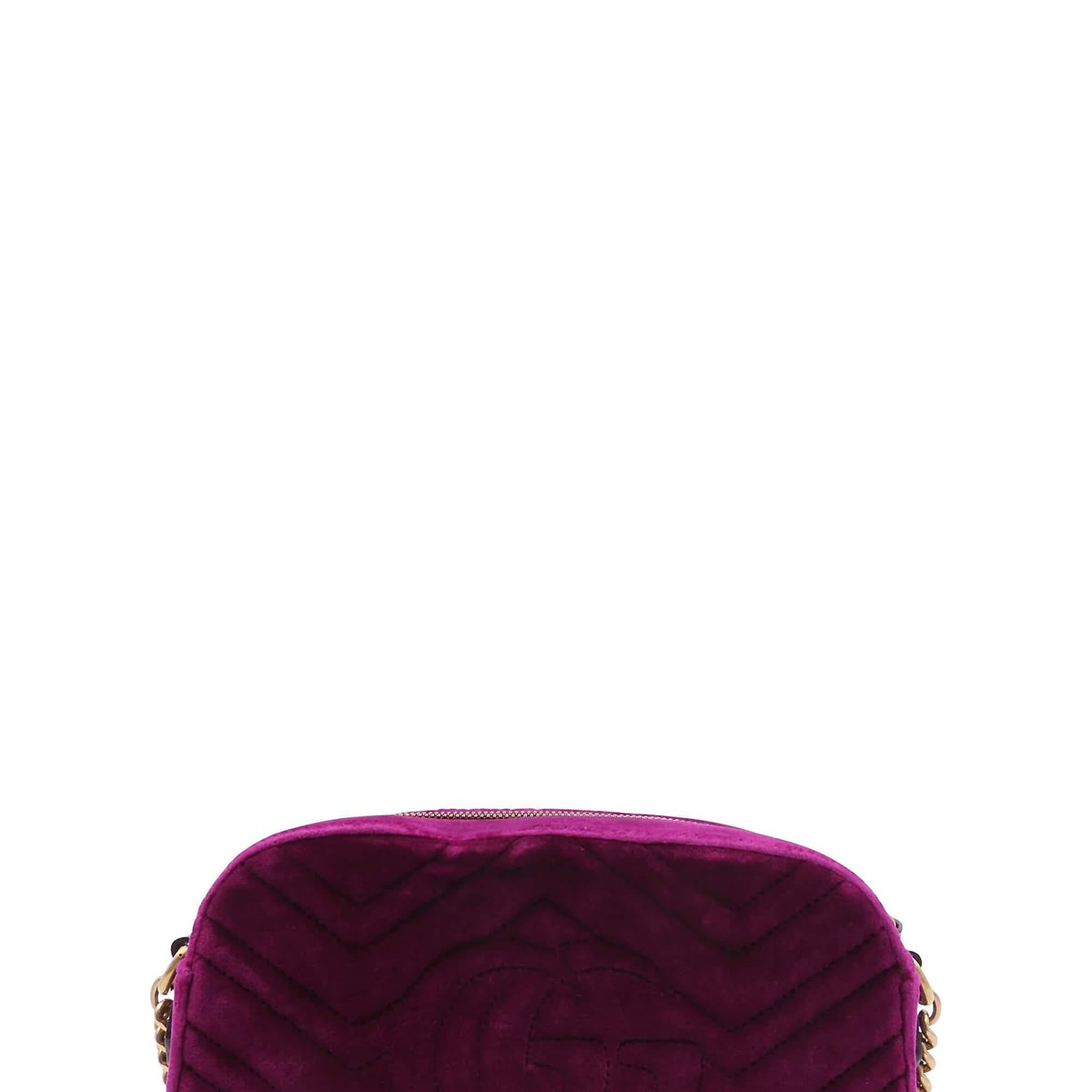 Small GG Marmont Matelasse Velvet Shoulder Bag  Violet