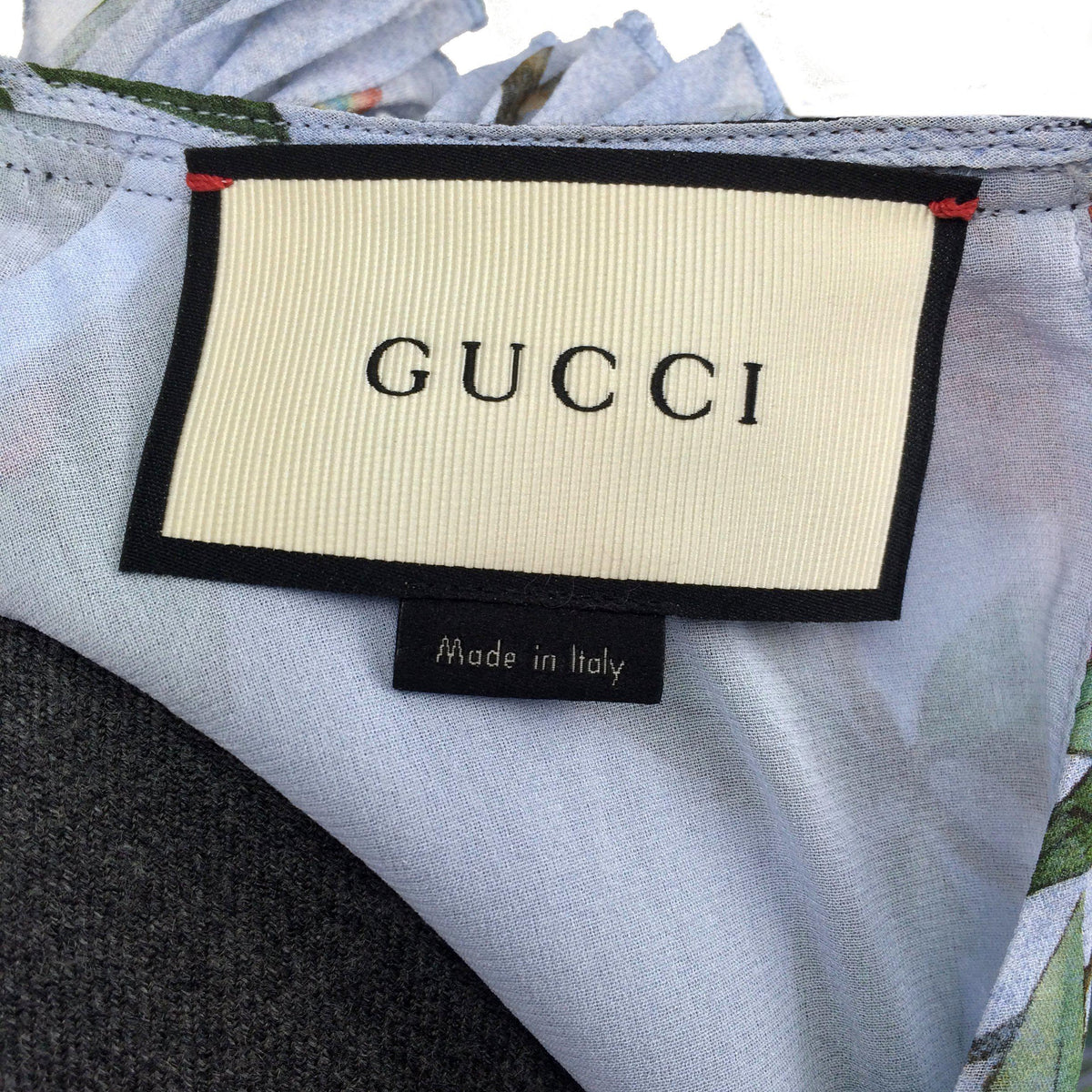 Gucci Tian Print Silk Plissé Dress Size M