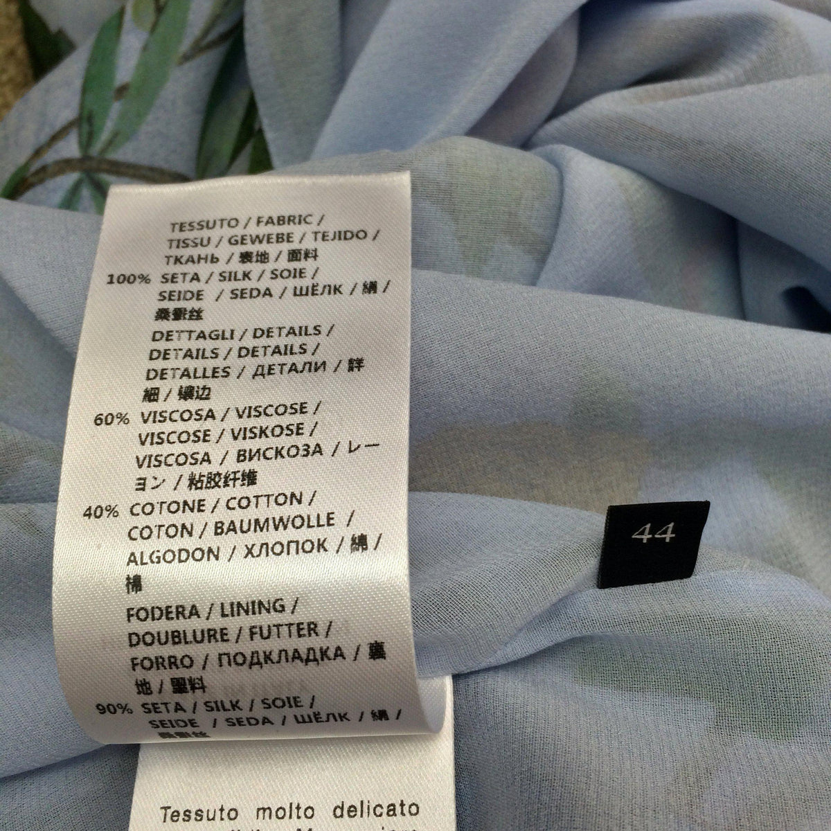Gucci Tian Print Silk Plissé Dress Size M