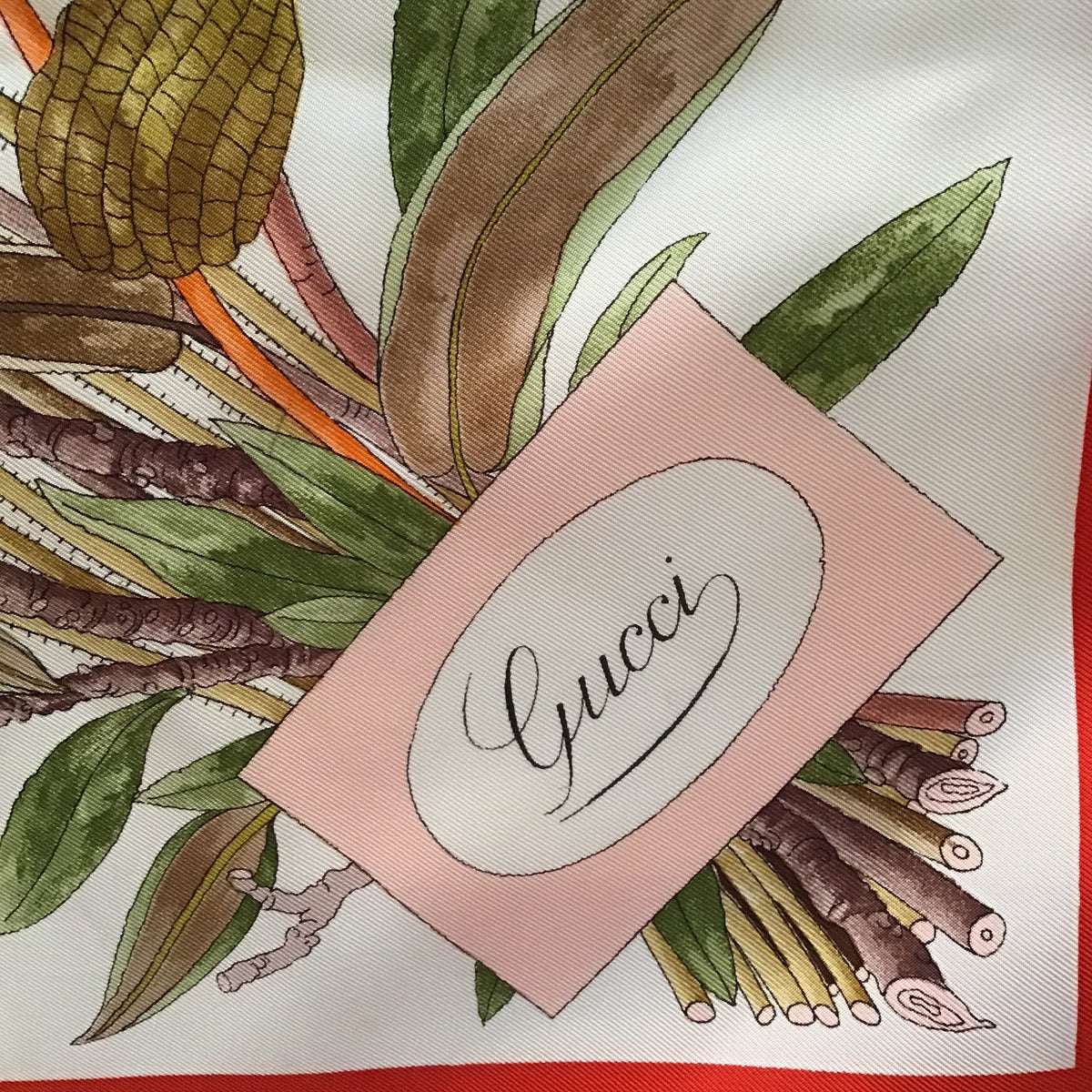 Gucci V. Accornero Floral Silk Scarf