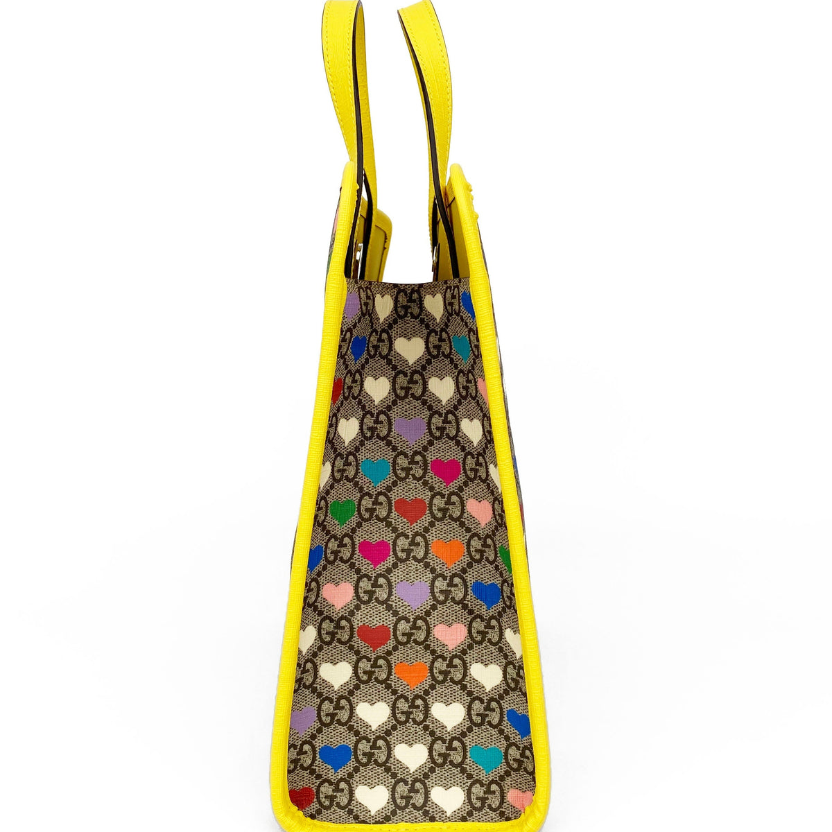 Gucci Beige GG Supreme Heart Print Tote