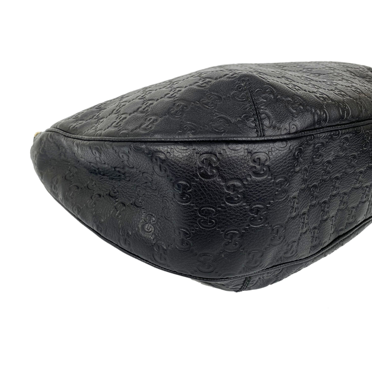 Gucci Black Guccissima Hobo Bag