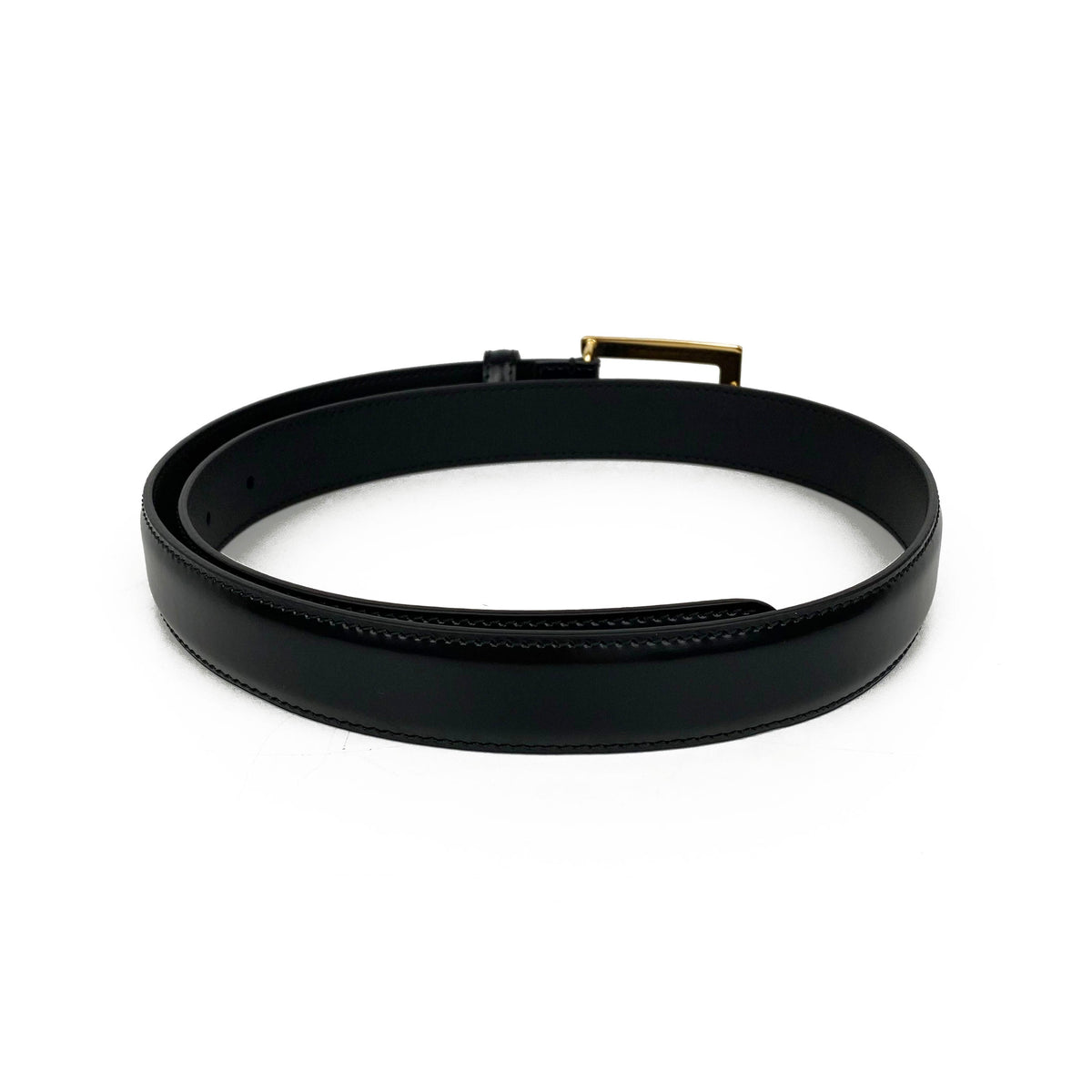 Gucci Black Square G Buckle Belt 75