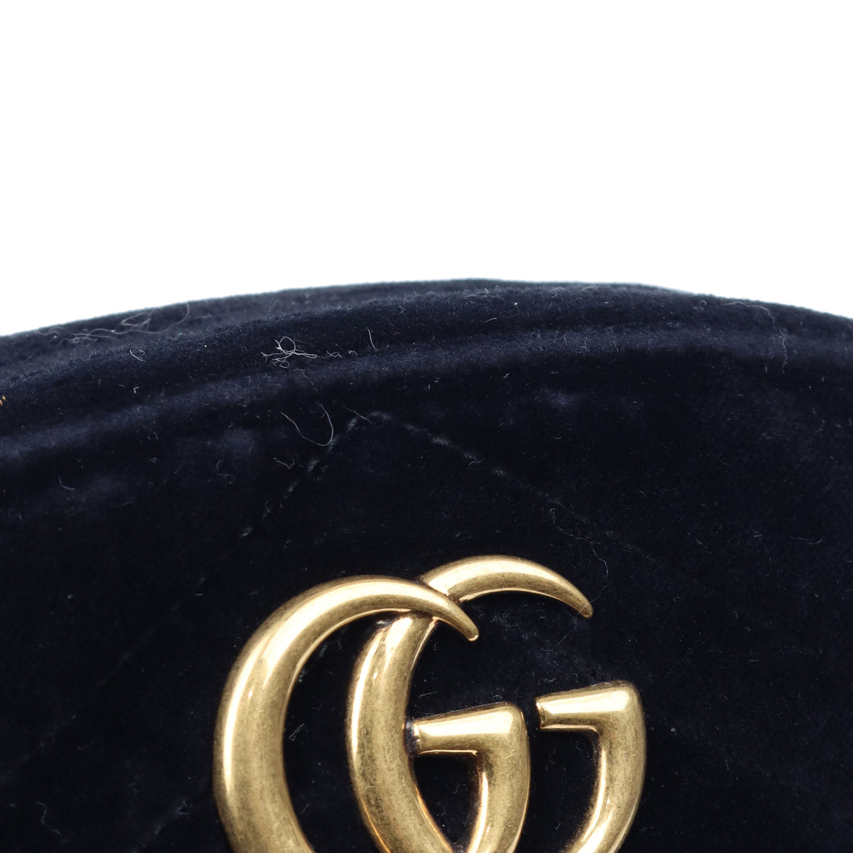 Gucci Black Velvet Marmont Belt Bag 65
