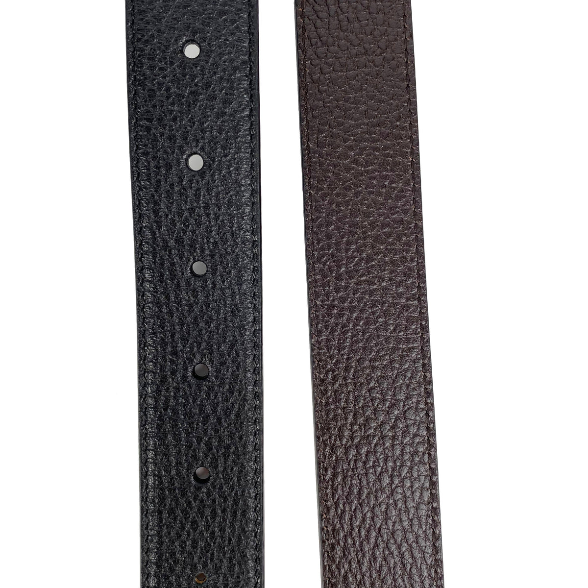 Gucci Black & Brown Reversible Thin Belt 85