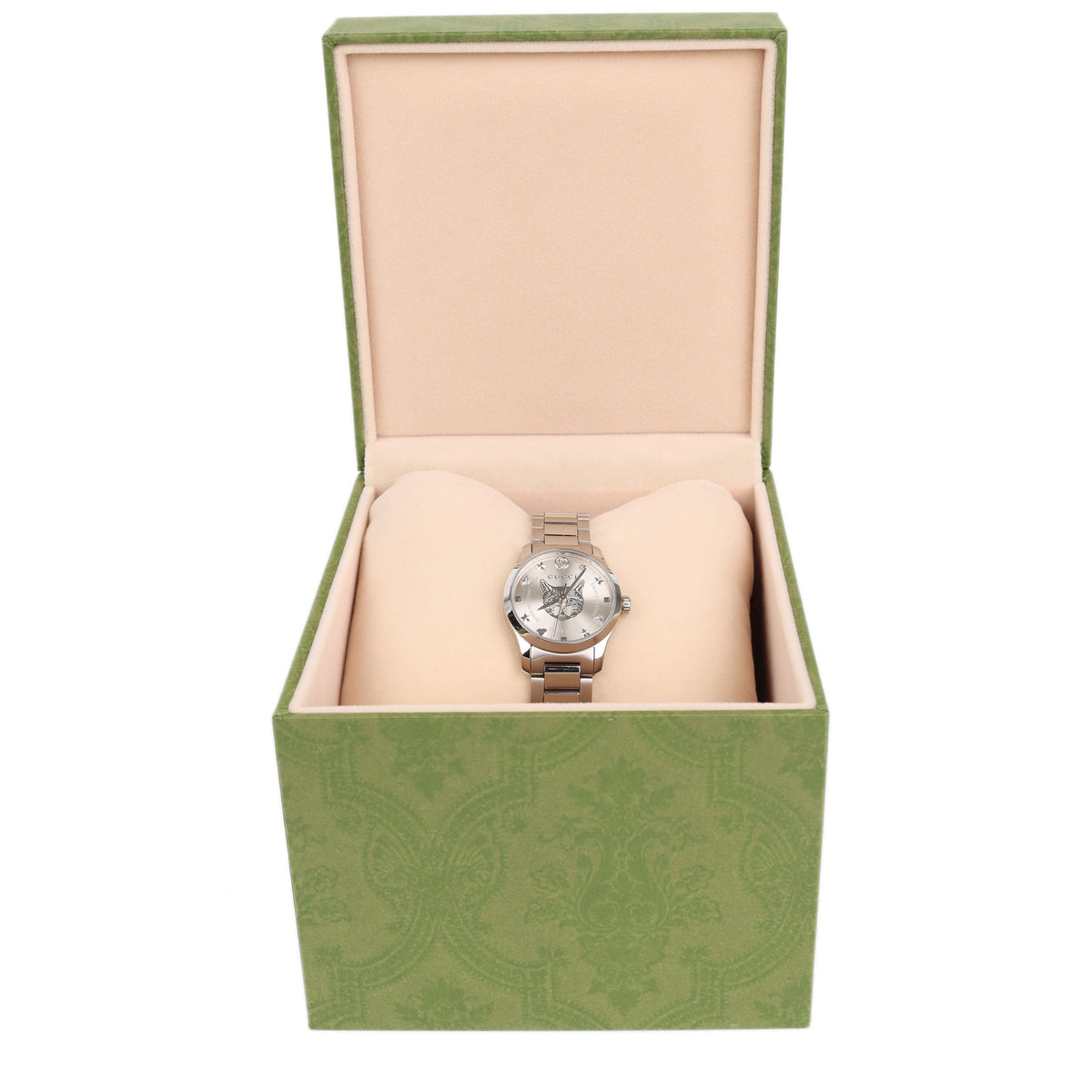 Gucci G-Timeless Cat Stainless Steel 27mm Watch