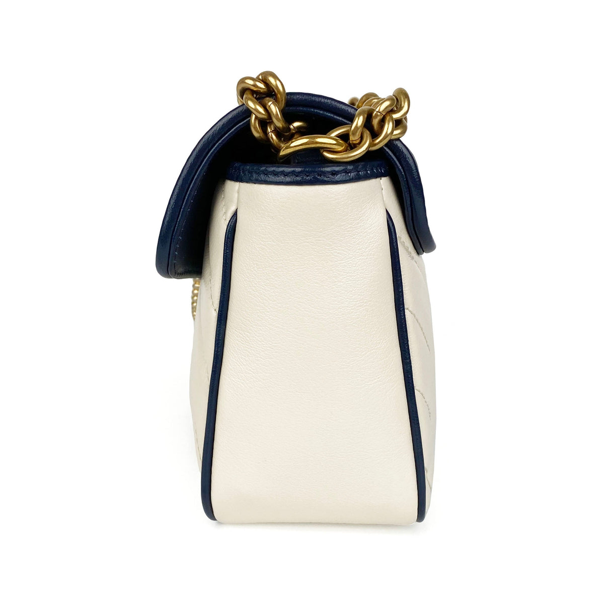 Gucci GG Marmont Torchon White & Blue Shoulder Bag