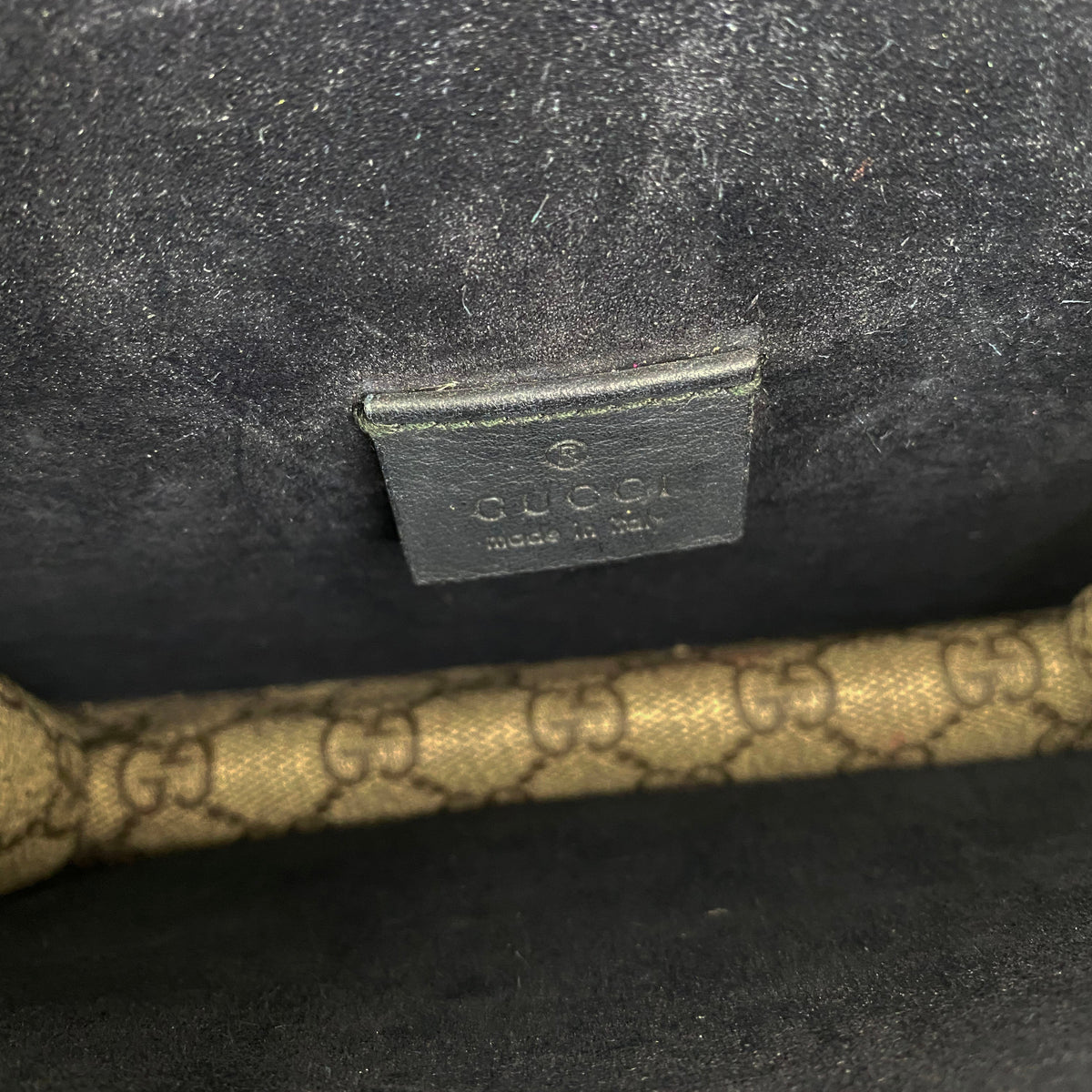 Gucci GG Supreme Mini Dionysus Bag with Black Trim