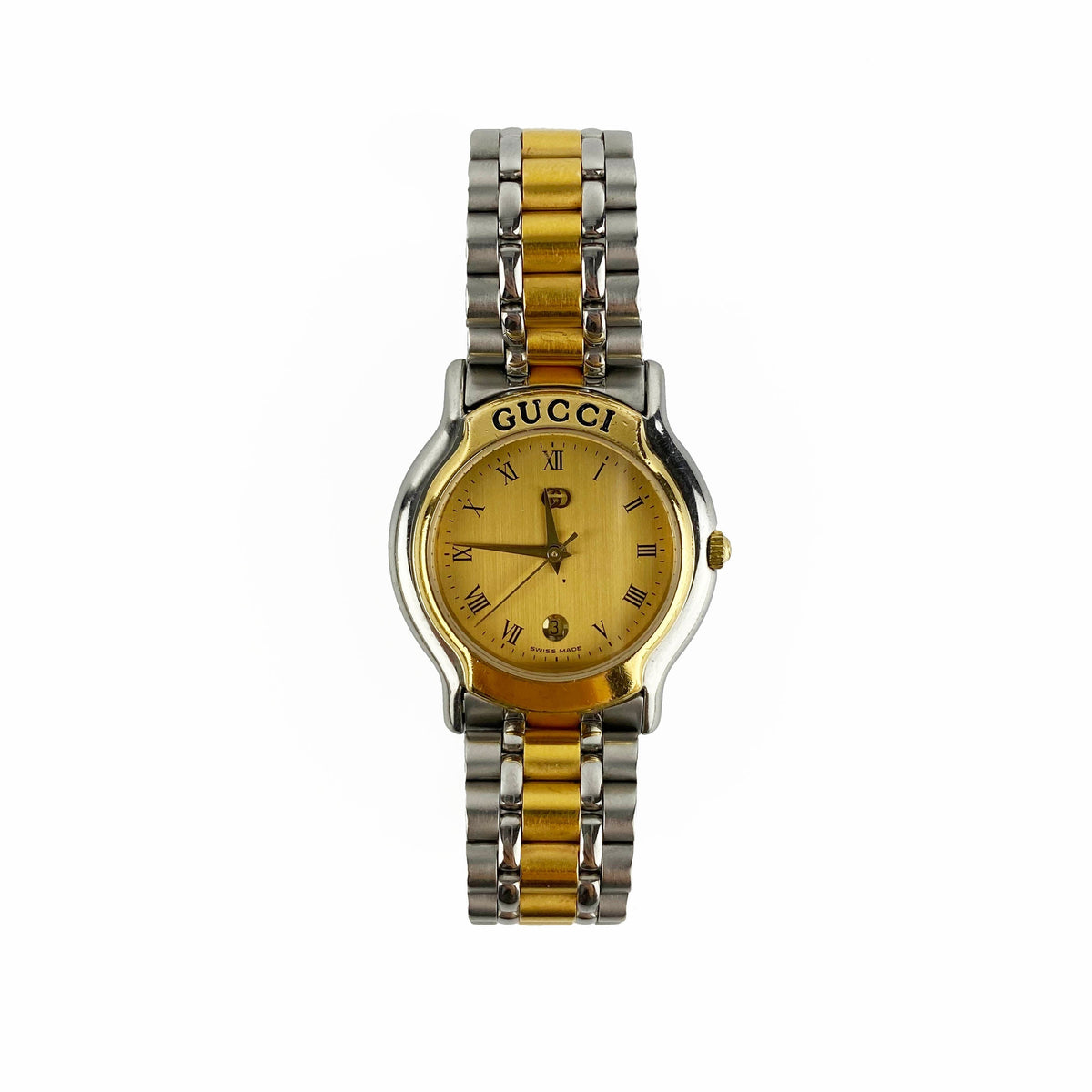 Gucci Gold & Silver Vintage Timeless Watch