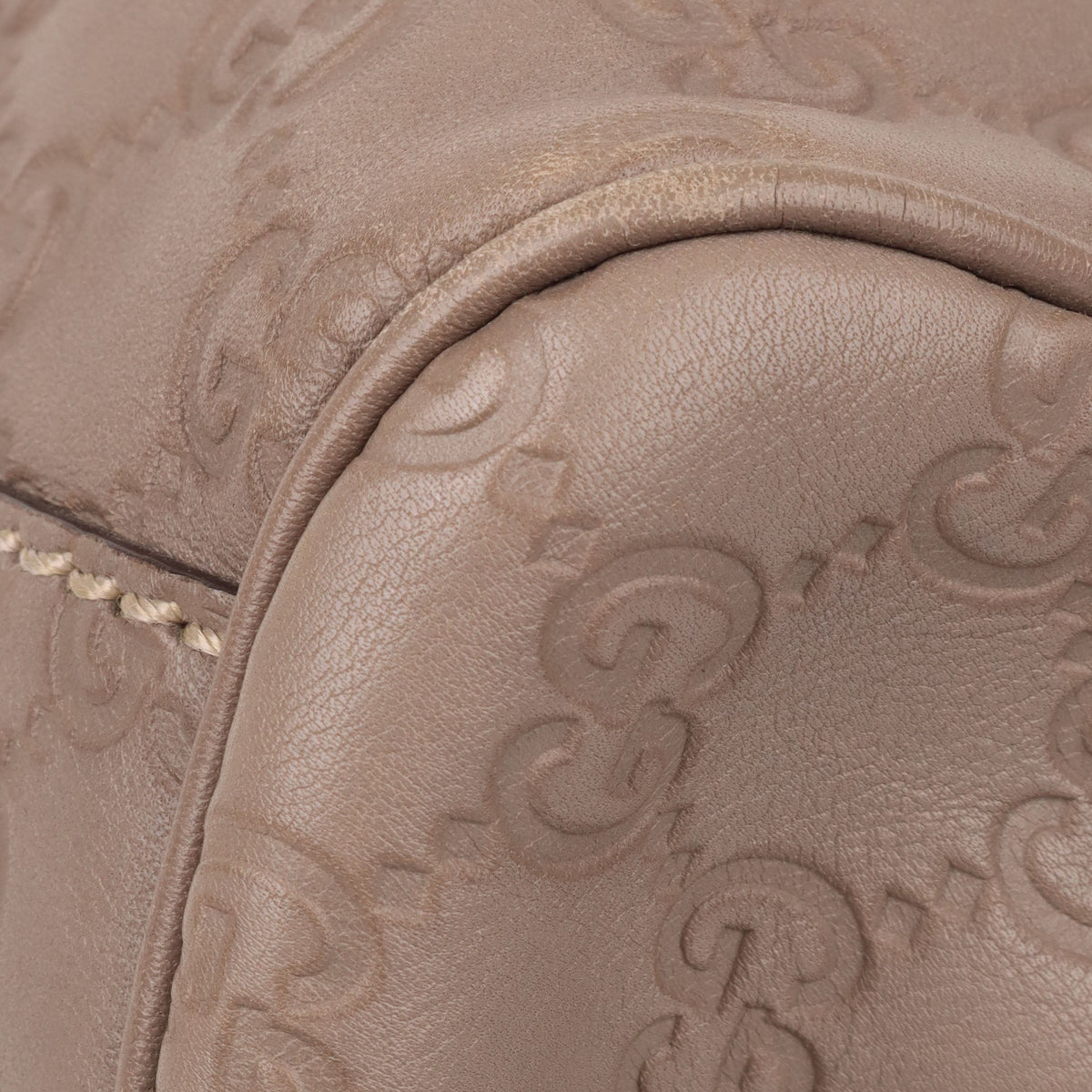 Gucci Grey Monogram Sukey Leather Tote