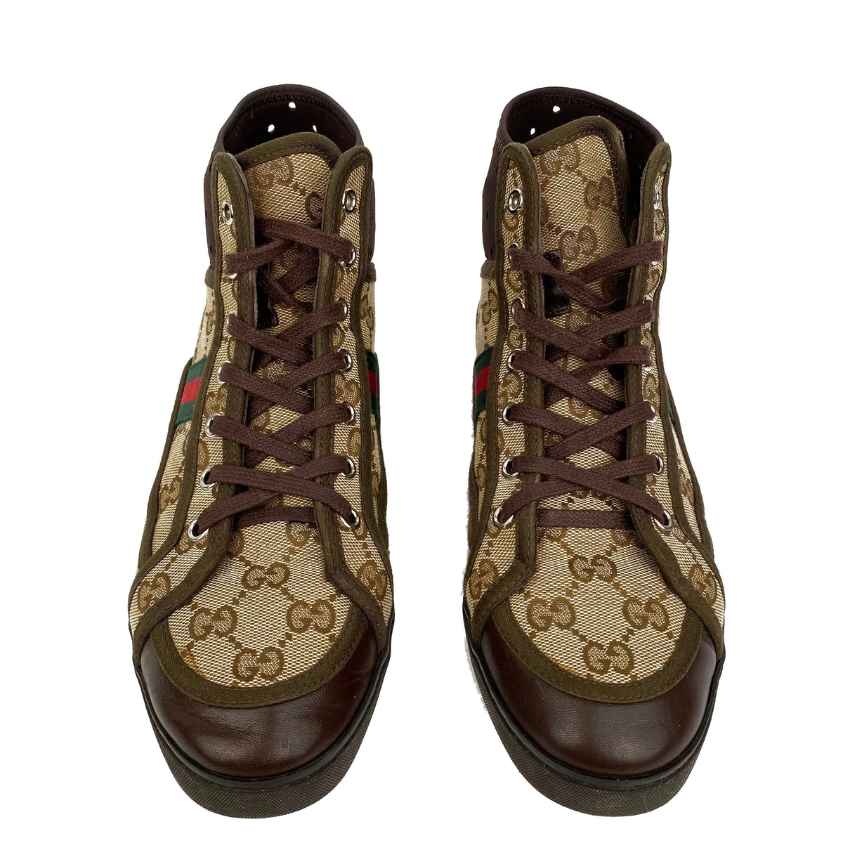 Gucci Monogram Cannes High-Top Sneakers 38