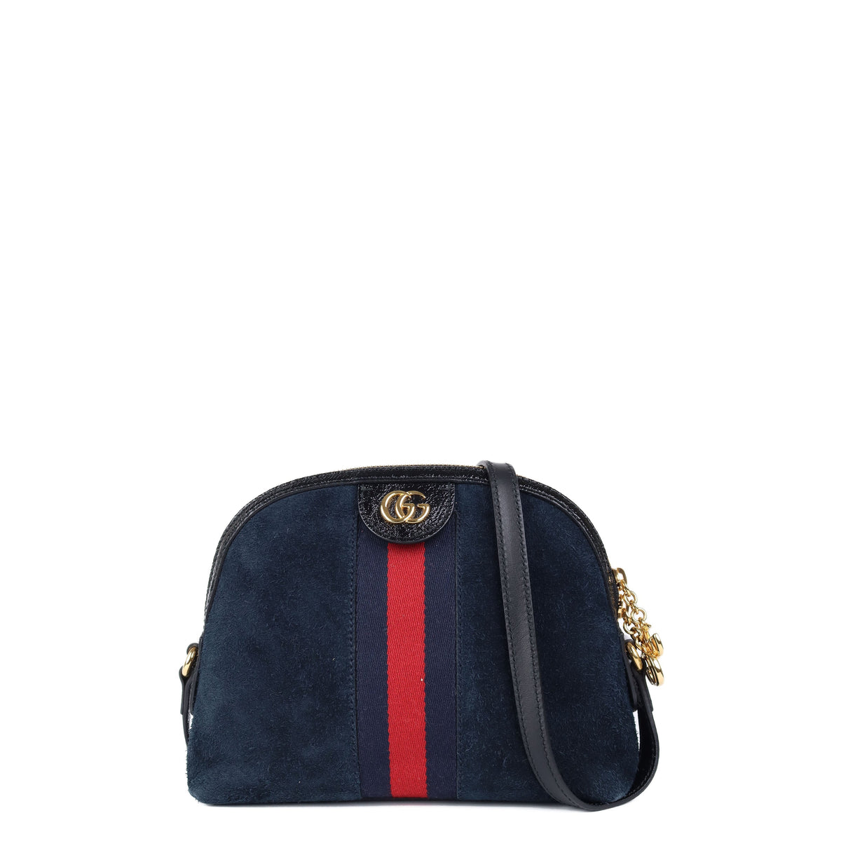 Gucci Navy Suede Ophidia Shoulder Bag