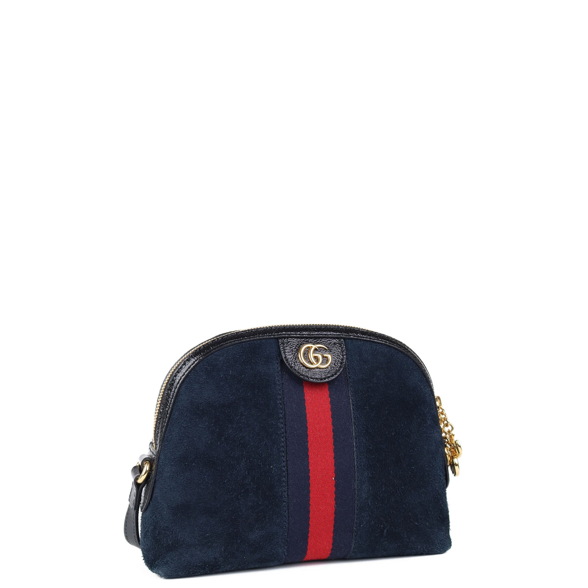 Gucci Navy Suede Ophidia Shoulder Bag