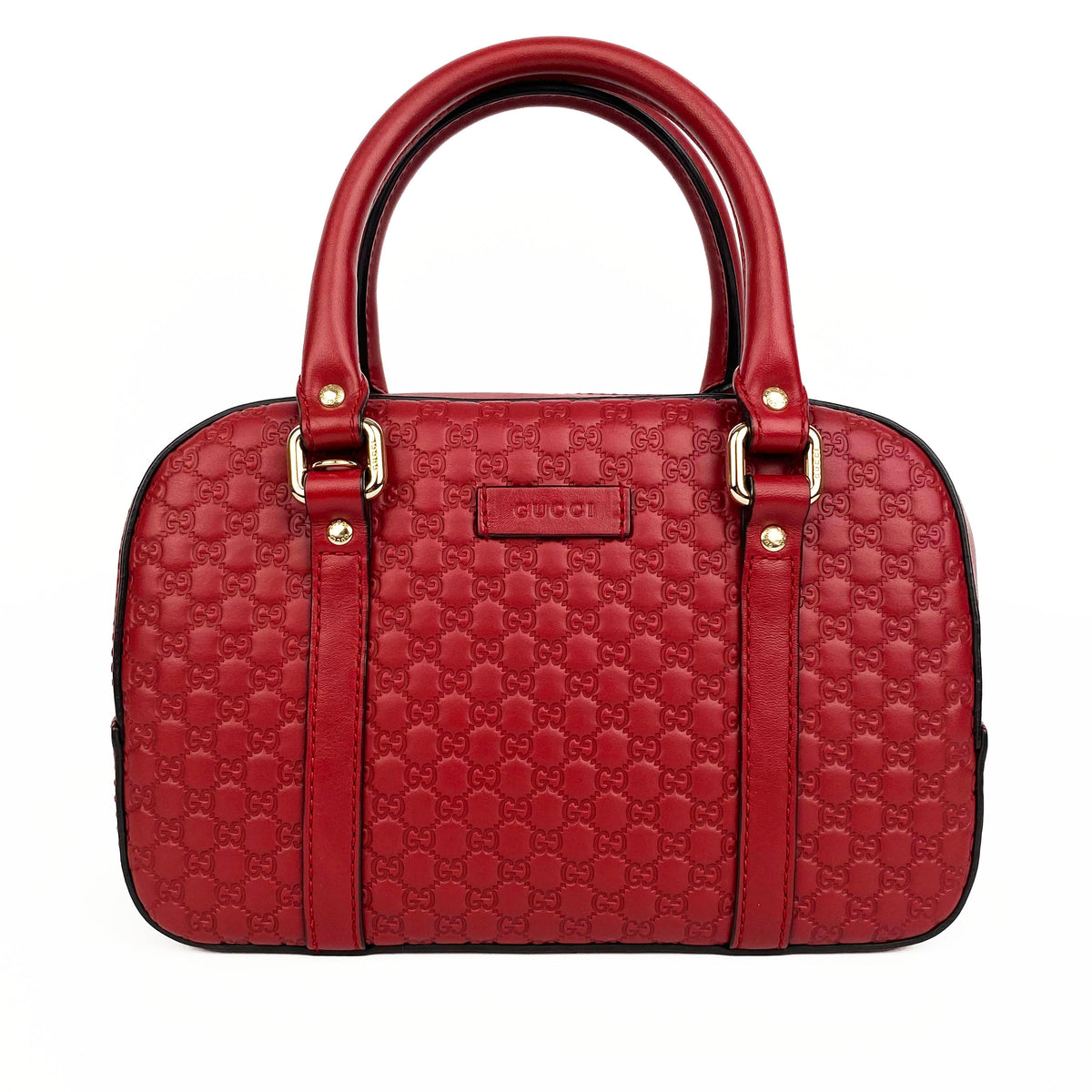 Gucci Red Small Guccissima Shoulder Bag