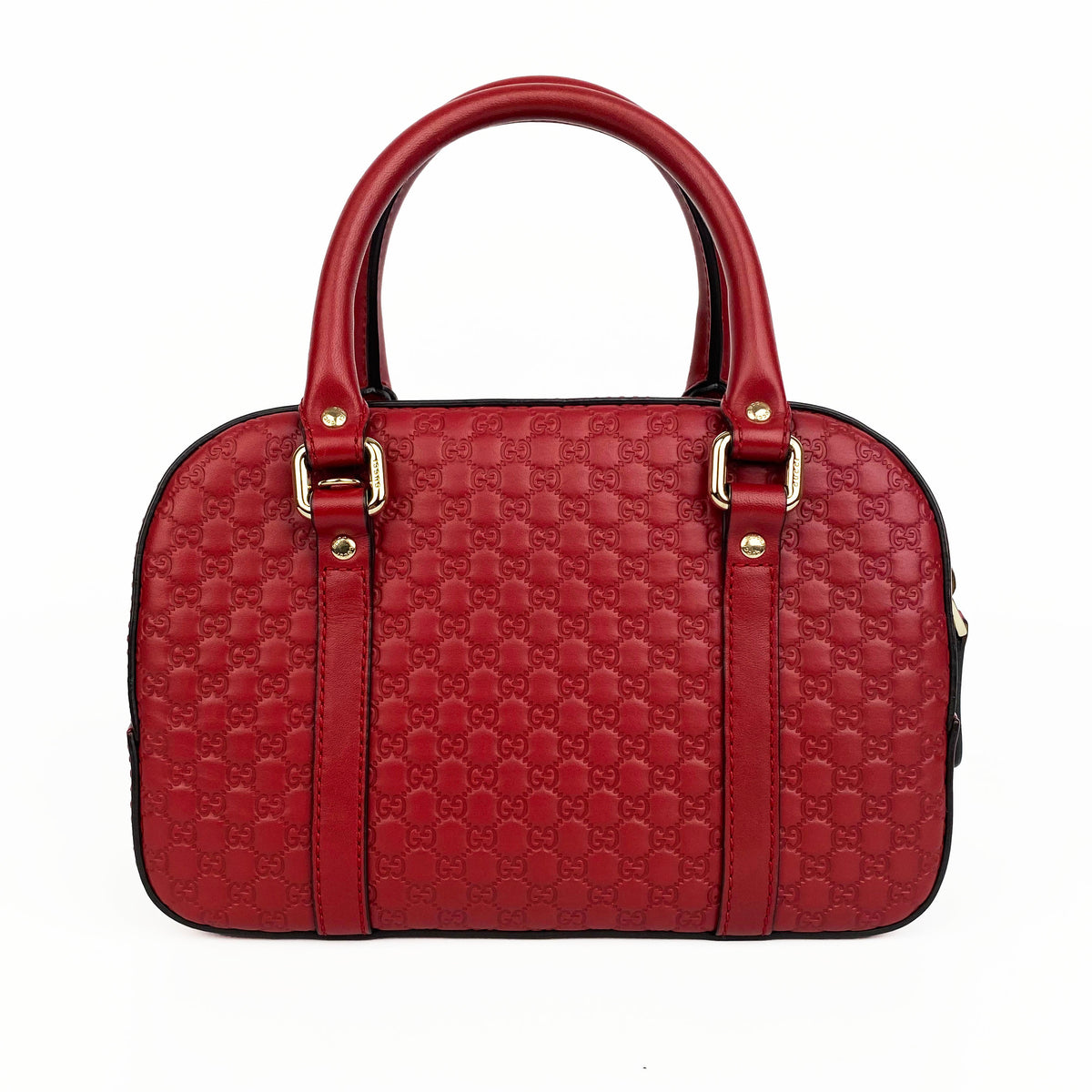 Gucci Red Small Guccissima Shoulder Bag