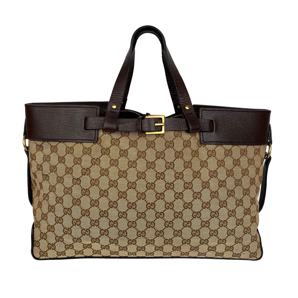 Gucci Vintage Belt Monogram Tote Bag