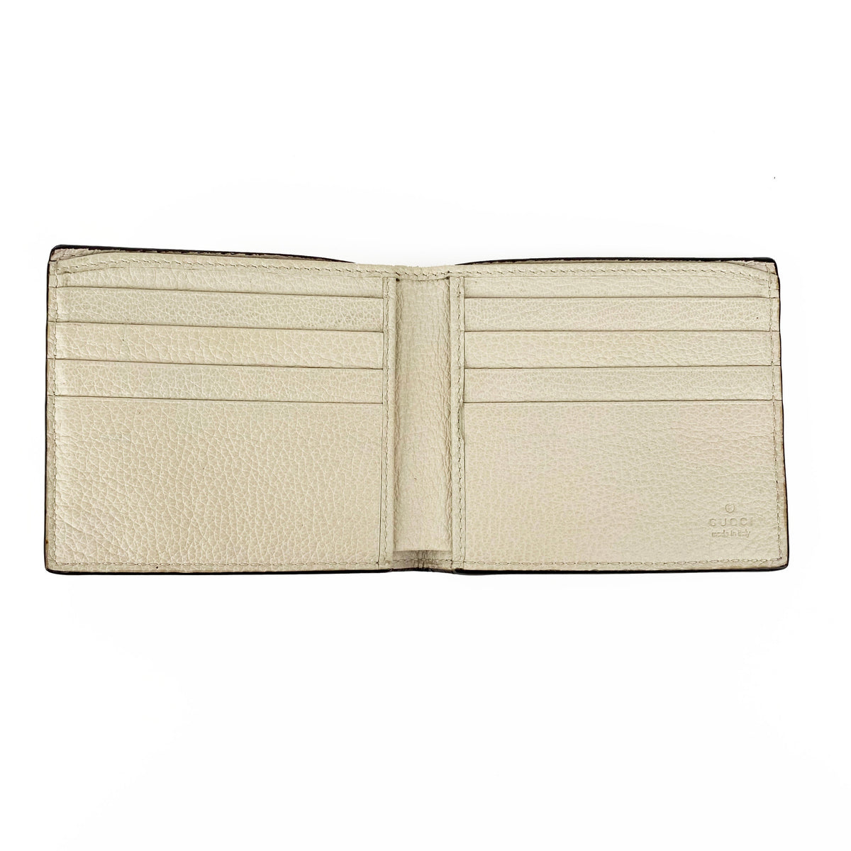 Gucci White Logo Bi-fold Wallet
