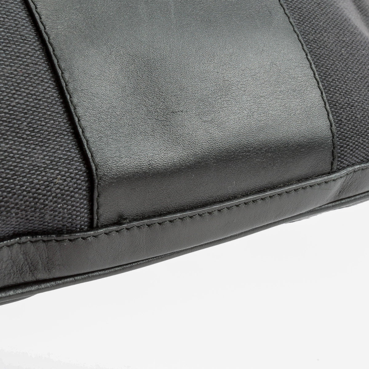 GUCCI Vintage Horsebit Canvas Messenger Bag - Black - OUTLET FINAL SALE