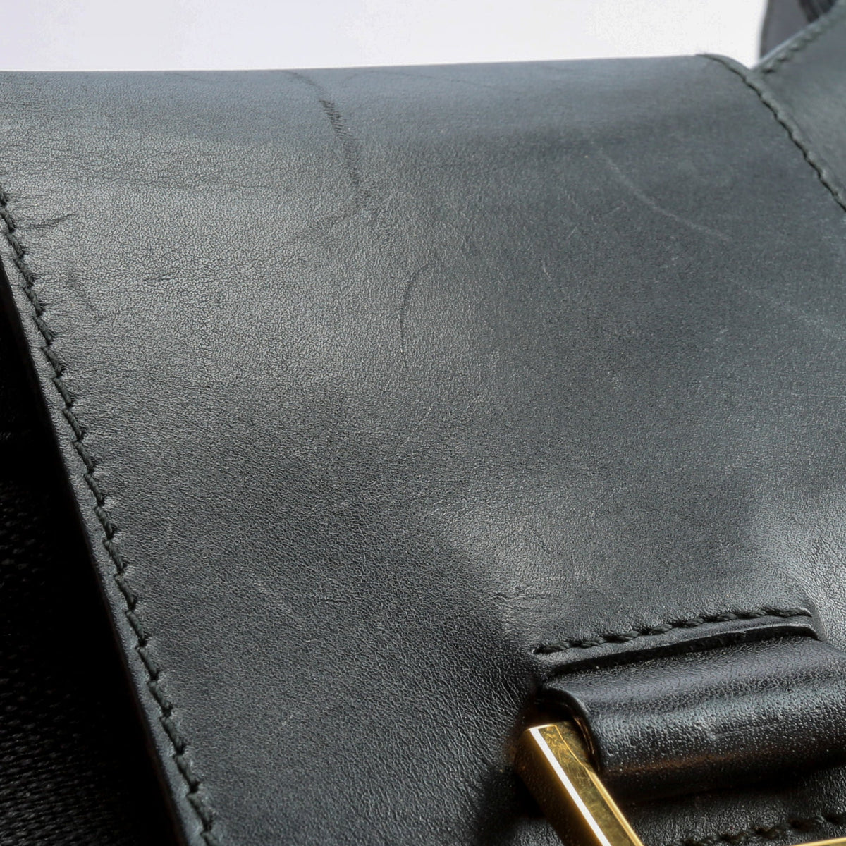 GUCCI Vintage Horsebit Canvas Messenger Bag - Black - OUTLET FINAL SALE