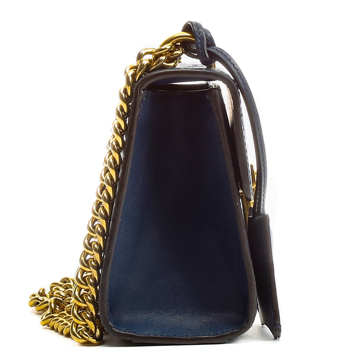 GUCCI Guccissima Small Padlock Shoulder Bag - Navy OUTLET FINAL SALE