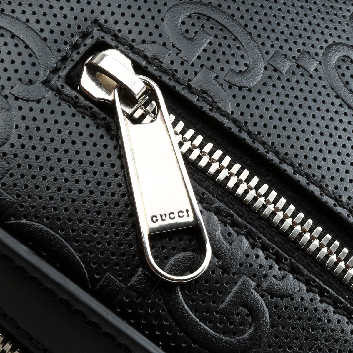 GUCCI GG Embossed Sling Bag - Black