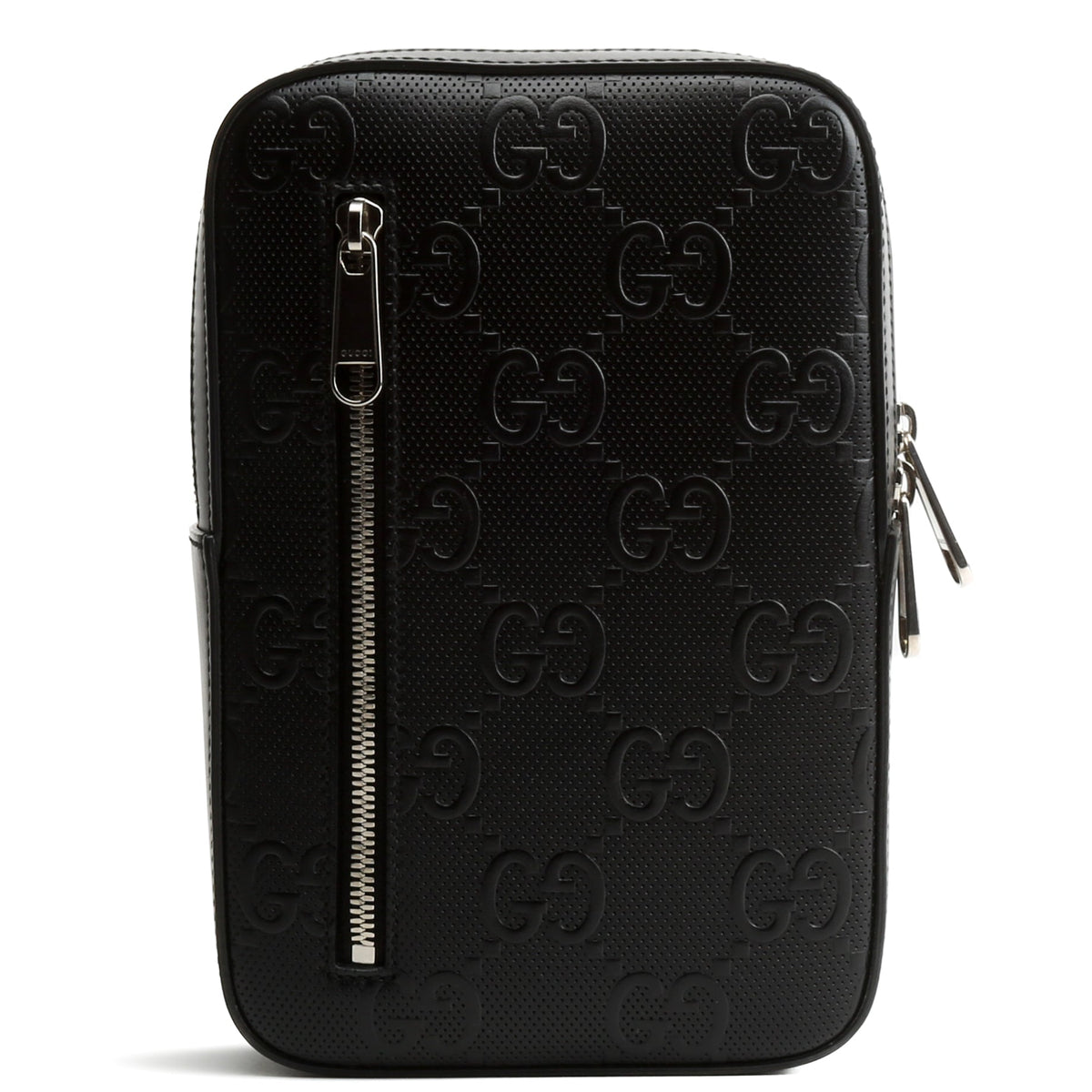 GUCCI GG Embossed Sling Bag - Black