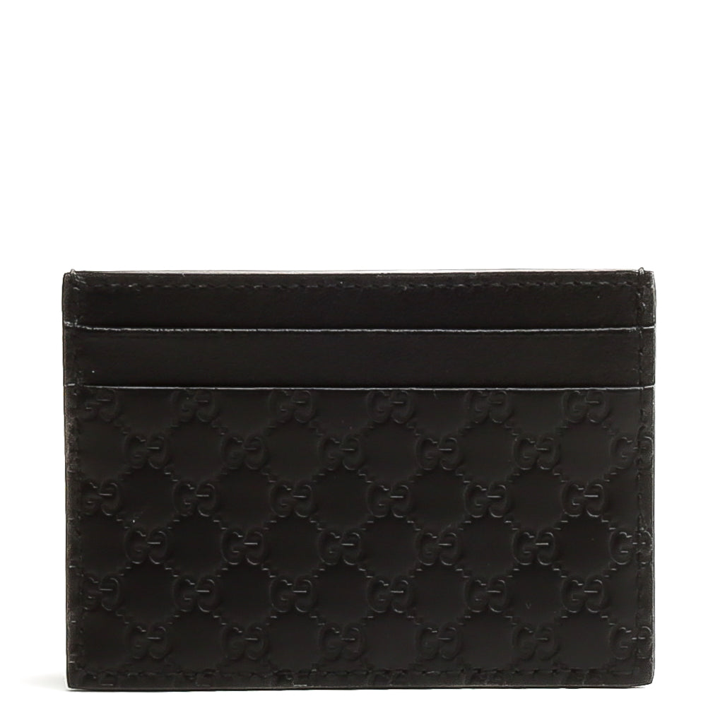 GUCCI Microguccissima Card Holder - Black