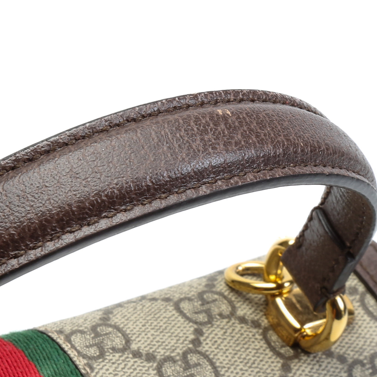 GUCCI GG Supreme Web Ophidia Small Top Handle Bag