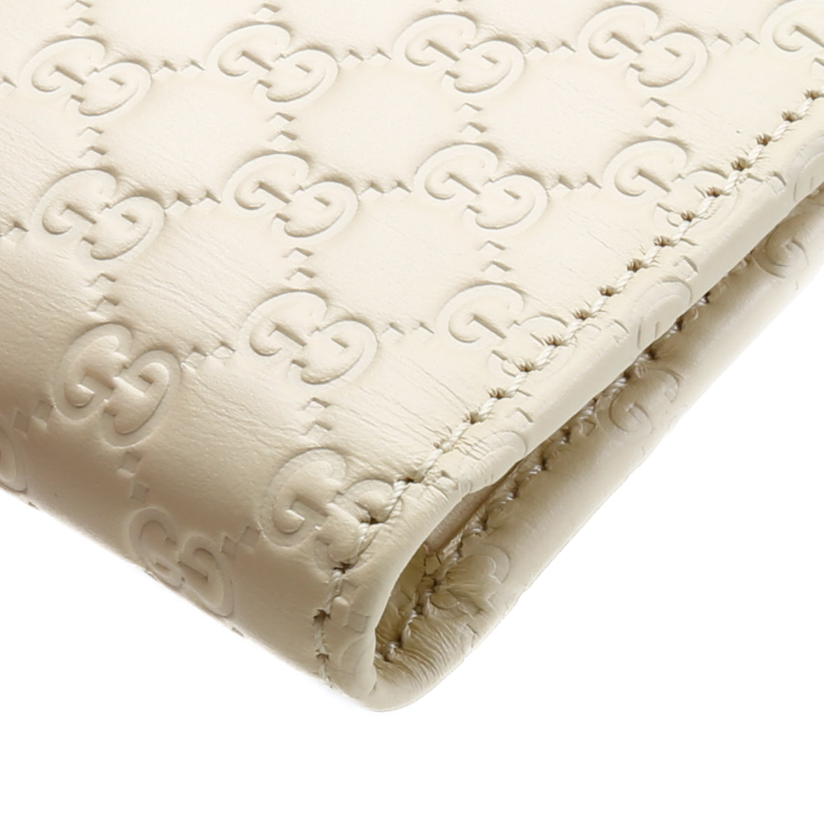 GUCCI Microguccissima Small Bifold Wallet - Cream