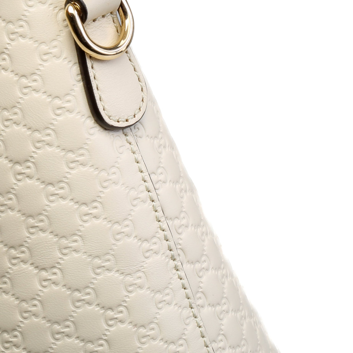GUCCI Microguccissima Margaux Satchel - Cream