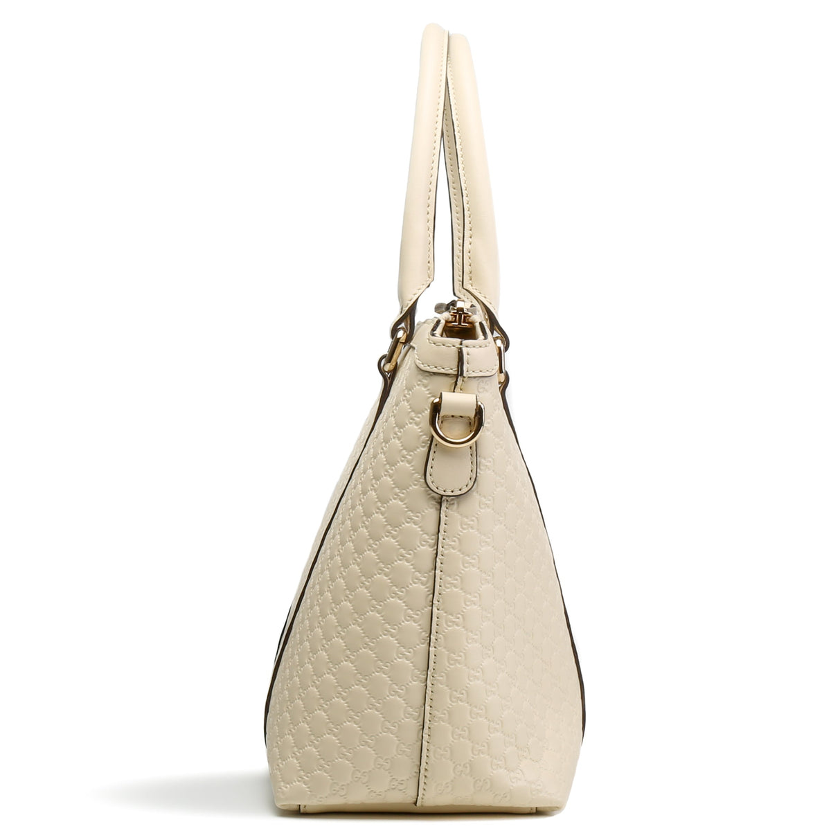 GUCCI Microguccissima Margaux Satchel - Cream