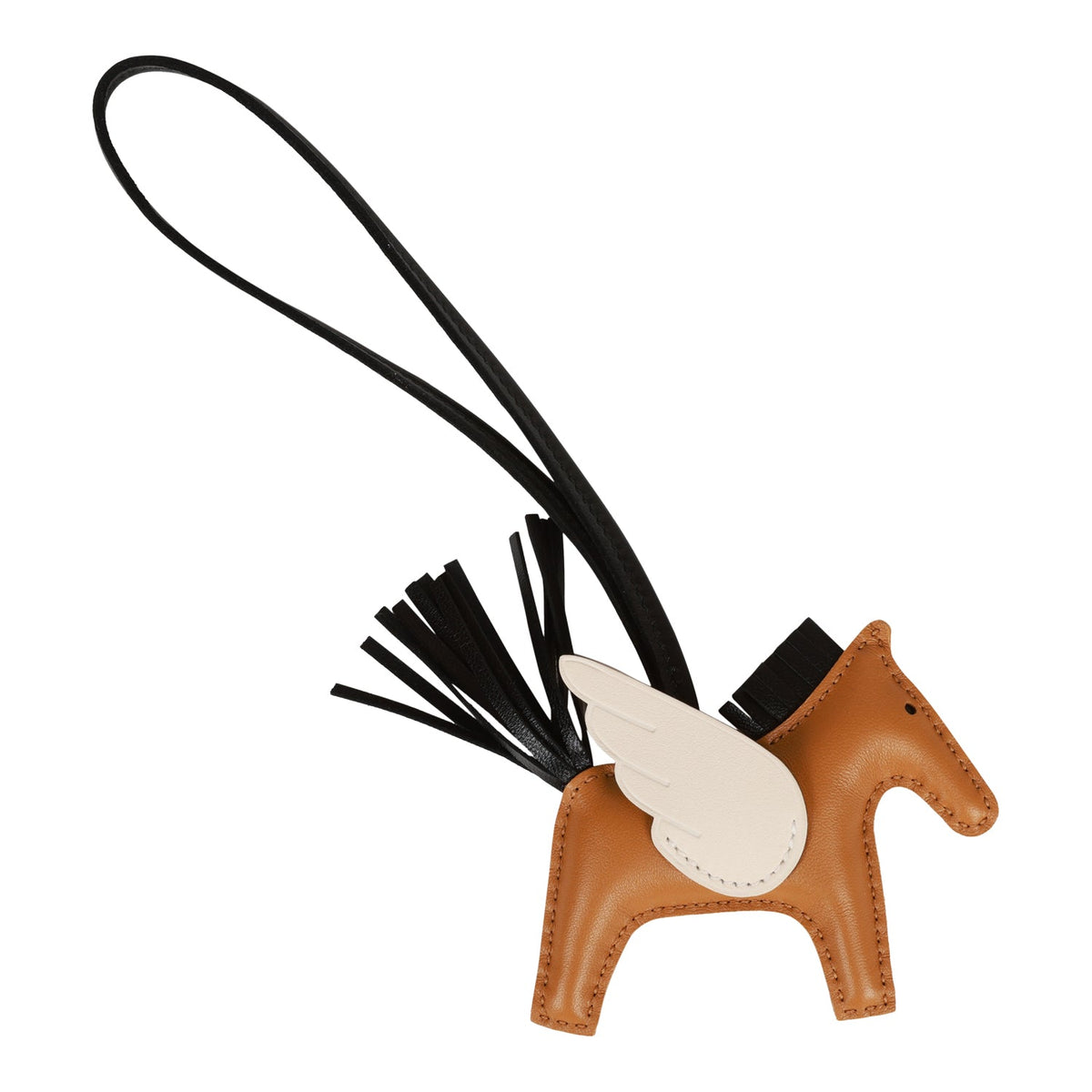 Top quality Hermes Sesame/Nata/Black Pegasus Horse Rodeo Bag Charm