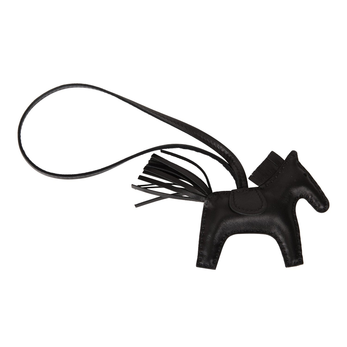 Top quality Hermes SO Black Grigri Horse Rodeo Bag Charm