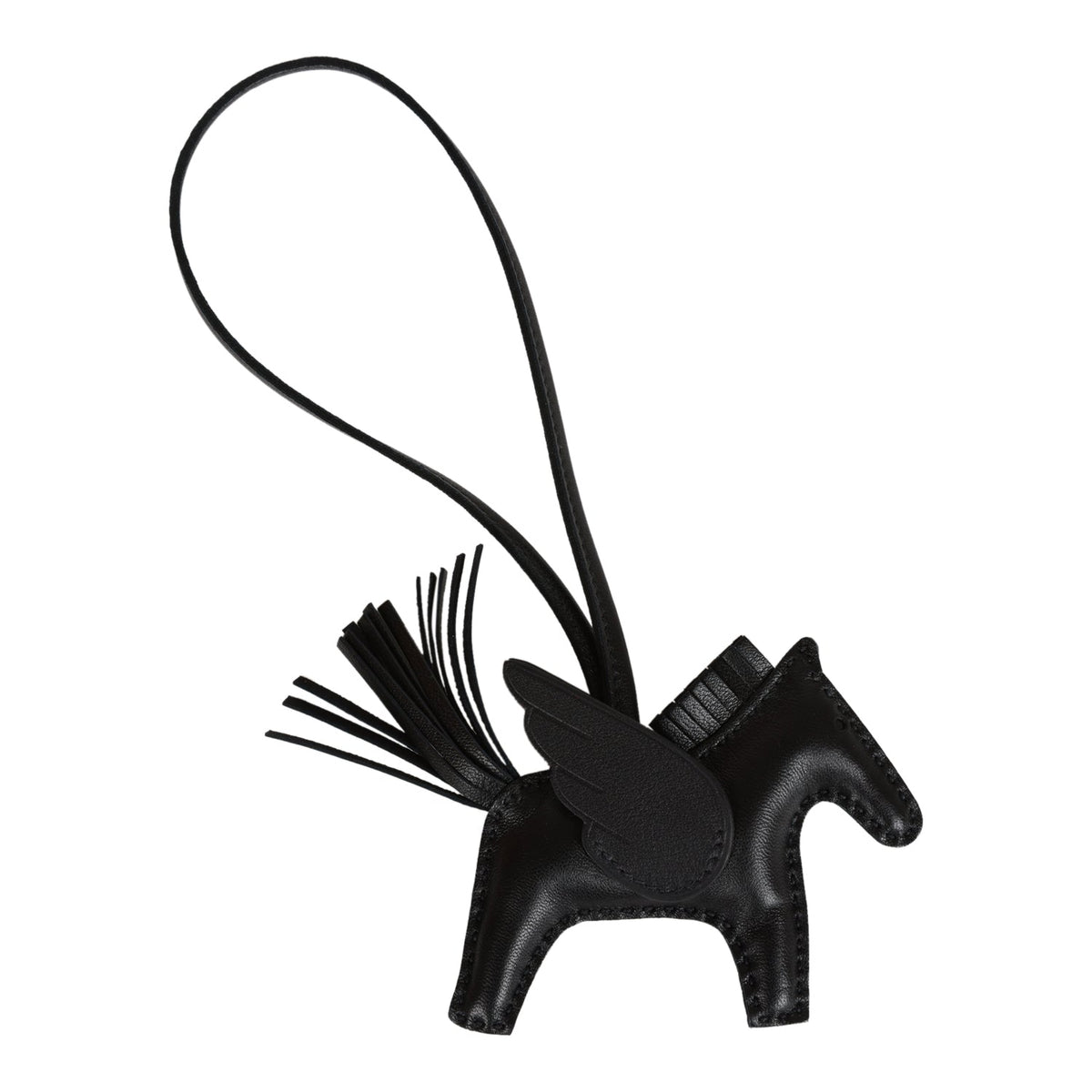 Top quality Hermes SO Black Pegasus Horse Rodeo Bag Charm
