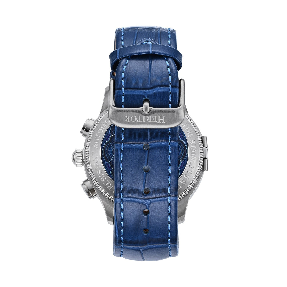 Heritor Automatic Apostle Leather Band Watch w/ Day-Date