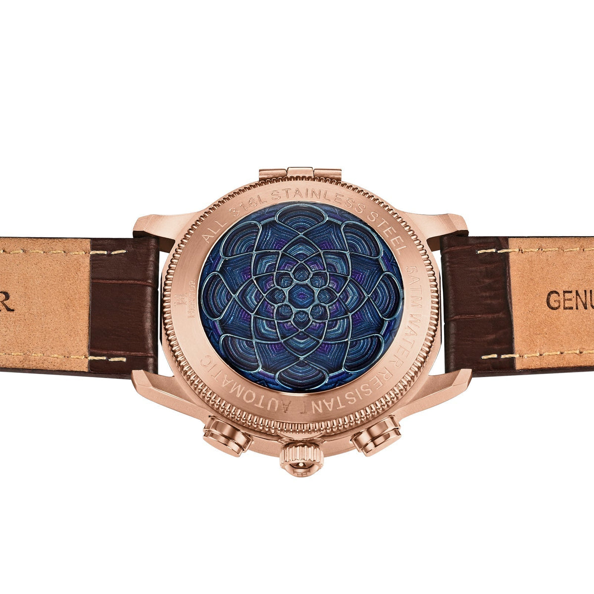Heritor Automatic Apostle Leather Band Watch w/ Day-Date