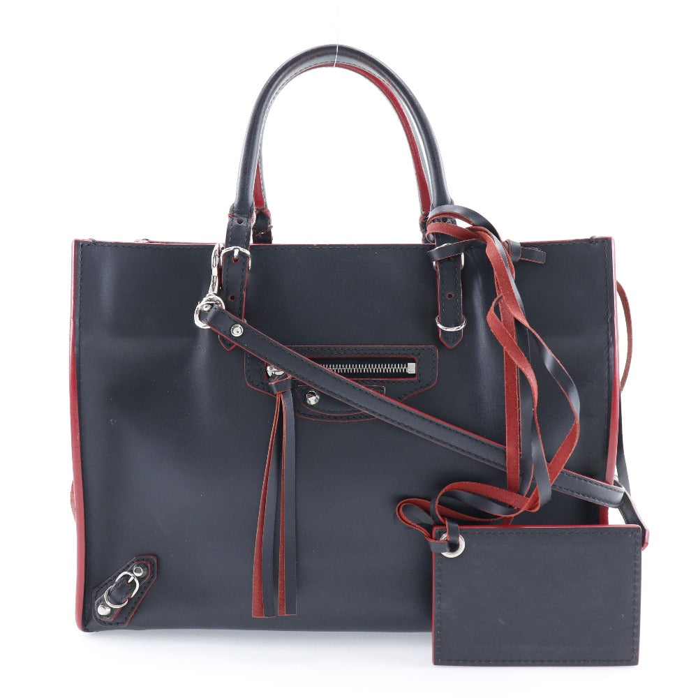 balenciaga Paper A6 Handbag Black/Red