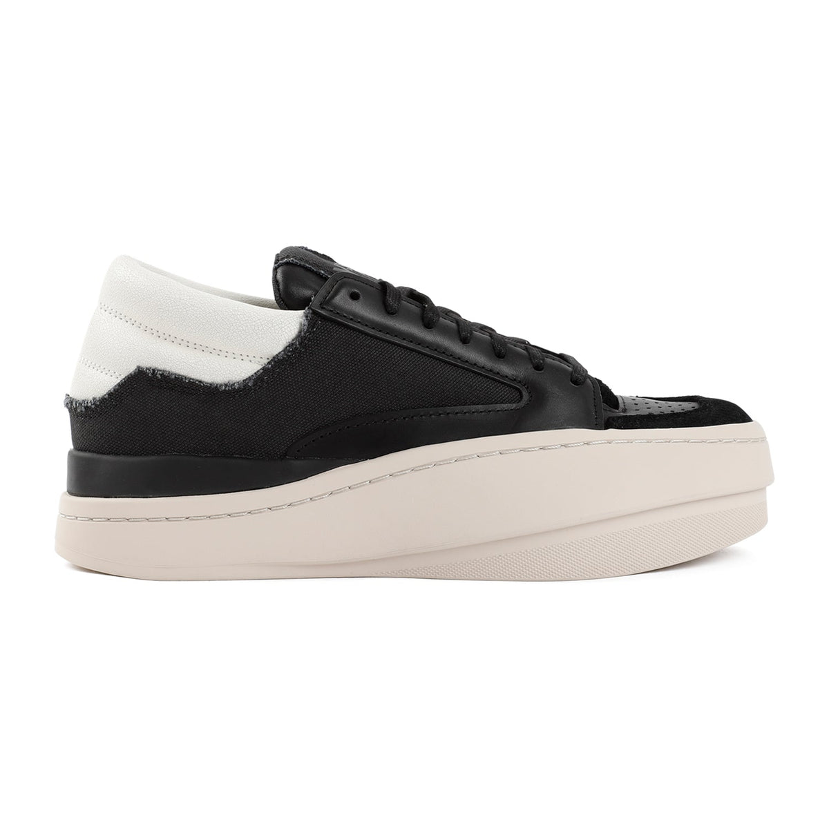 Y-3 LEATHER LUX BBALL LOW SNEAKERS