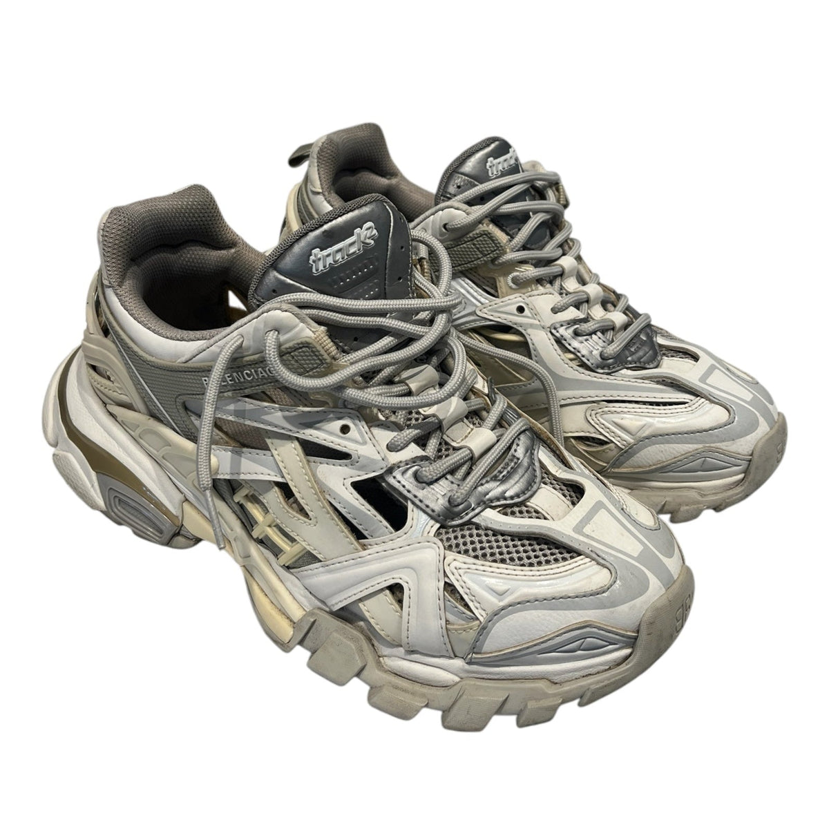 balenciaga/Low-Sneakers/US 7/Leather/WHT/TRACK.2 (WHITE)