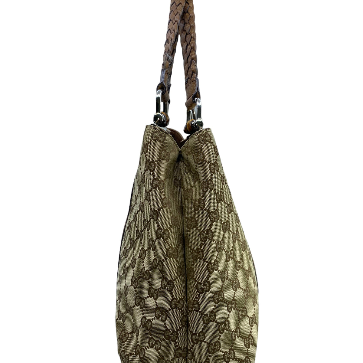 Gucci Bamboo Bar GG Canvas Tote