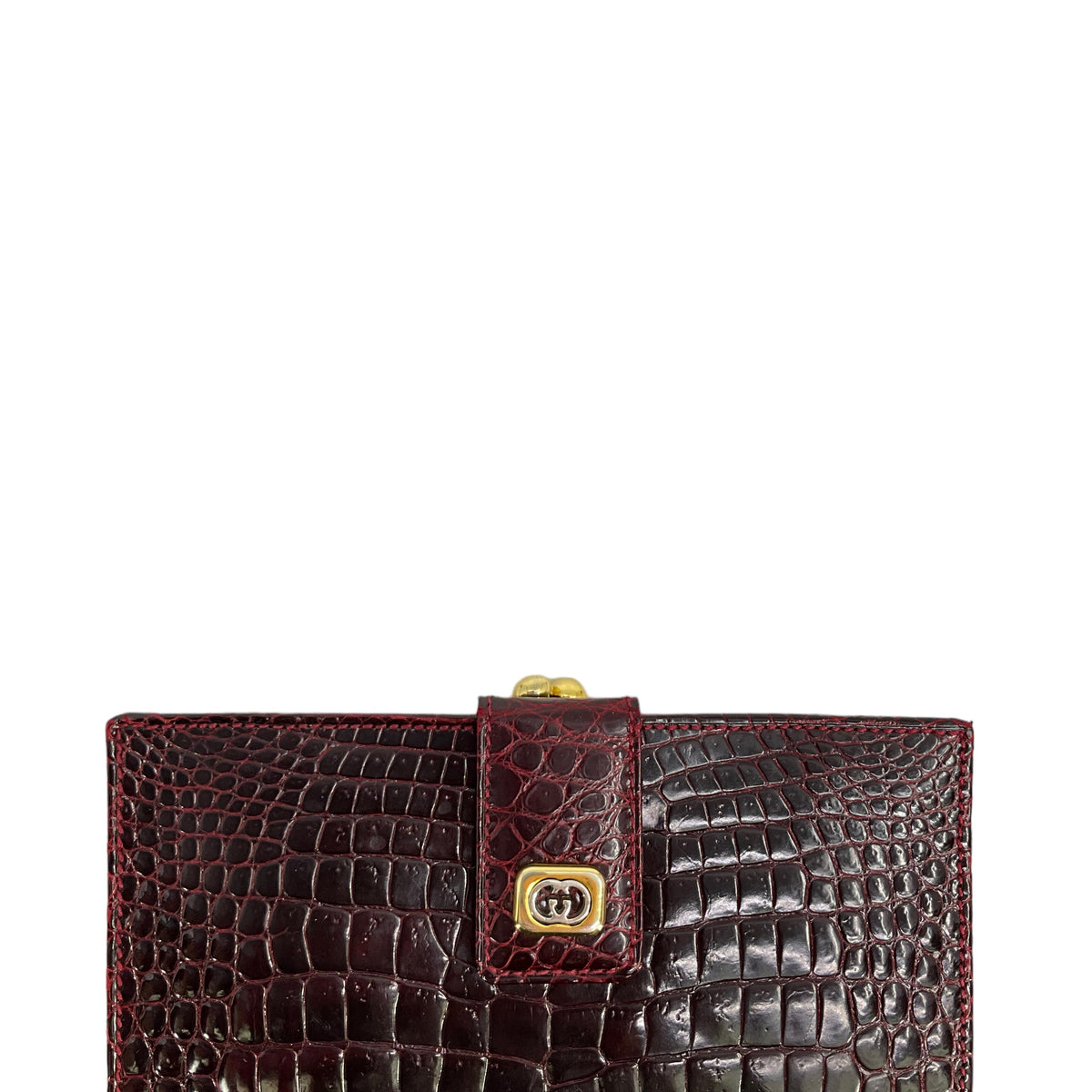 Gucci Burgundy Crocodile Wallet