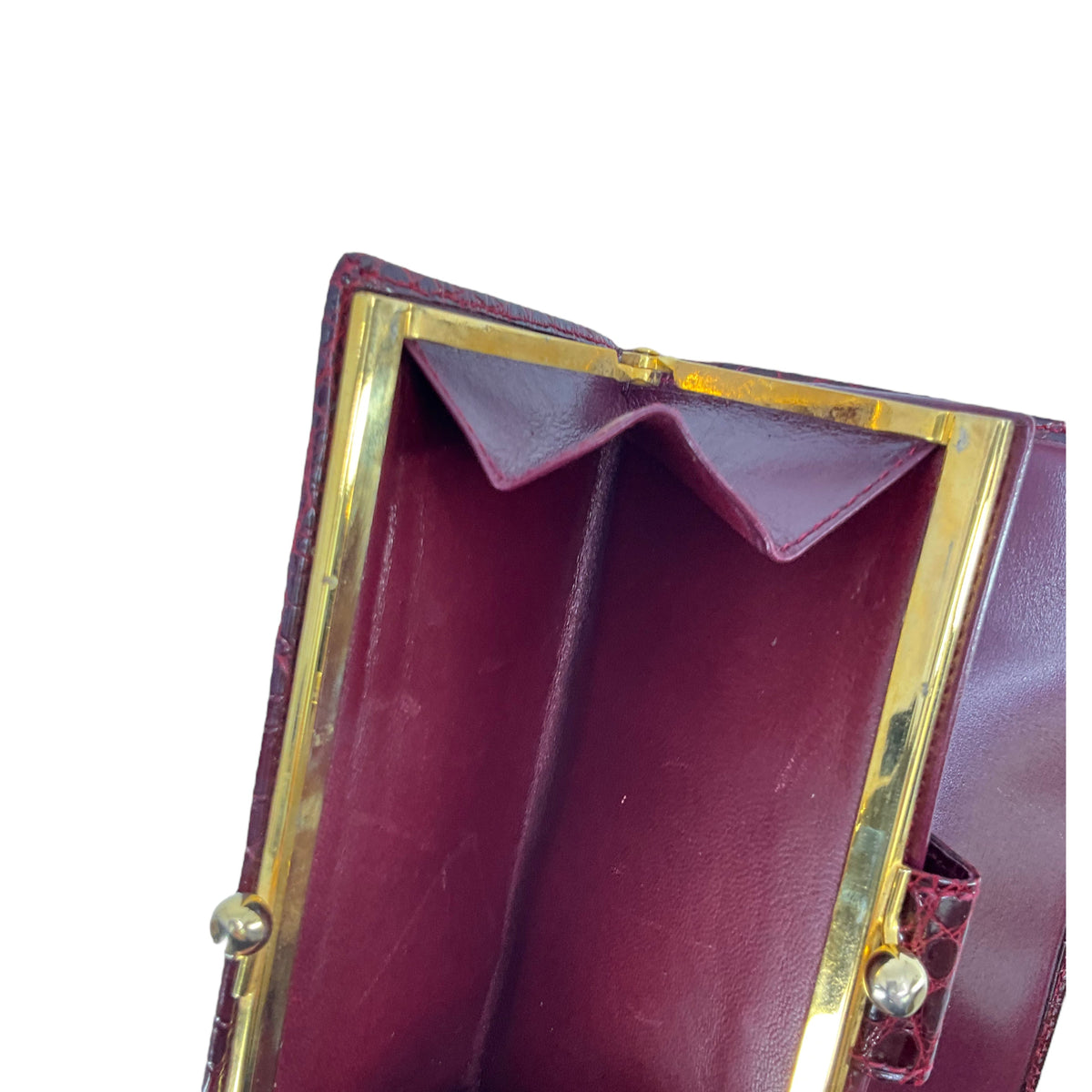 Gucci Burgundy Crocodile Wallet