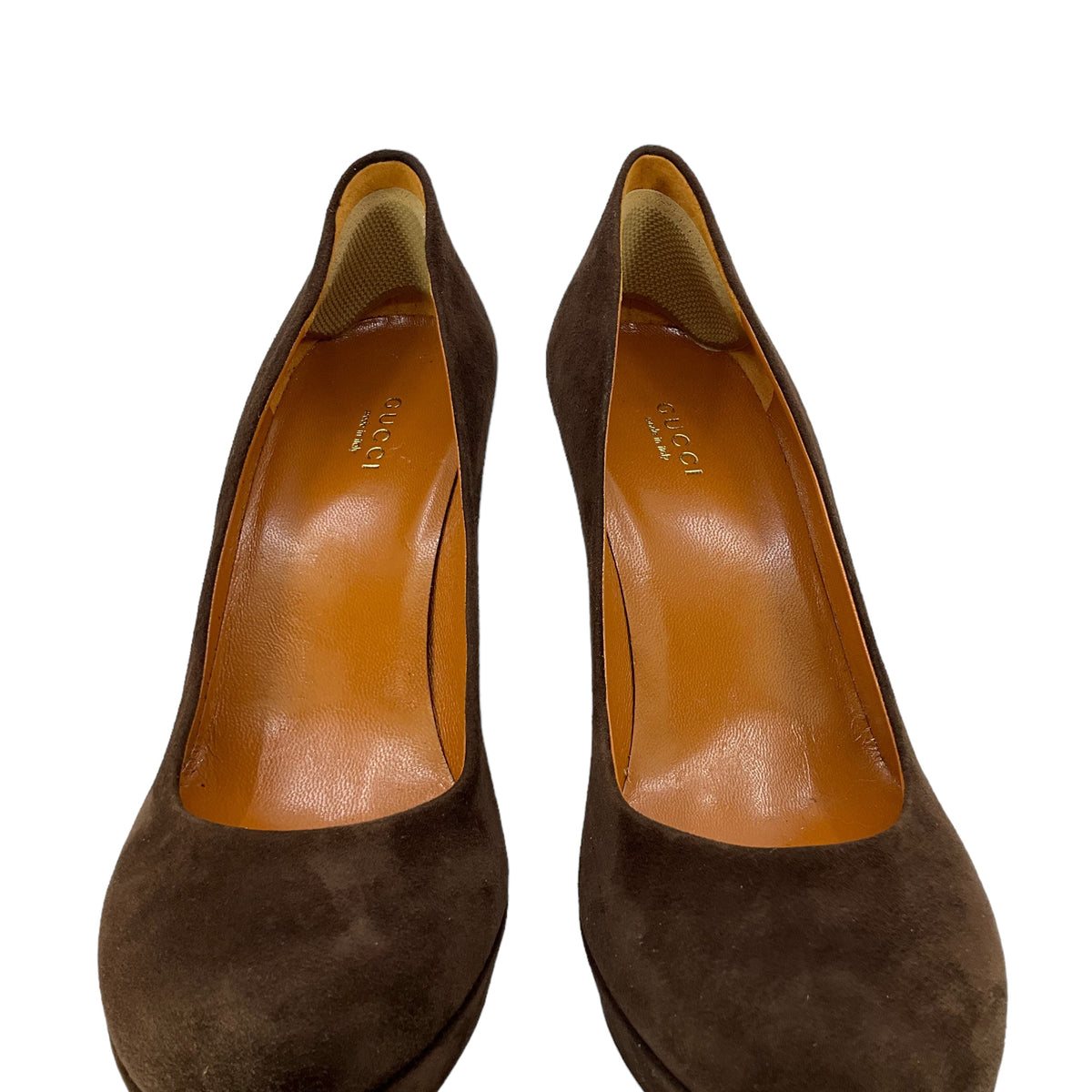 Gucci Brown Suede Platform Pumps Size 9