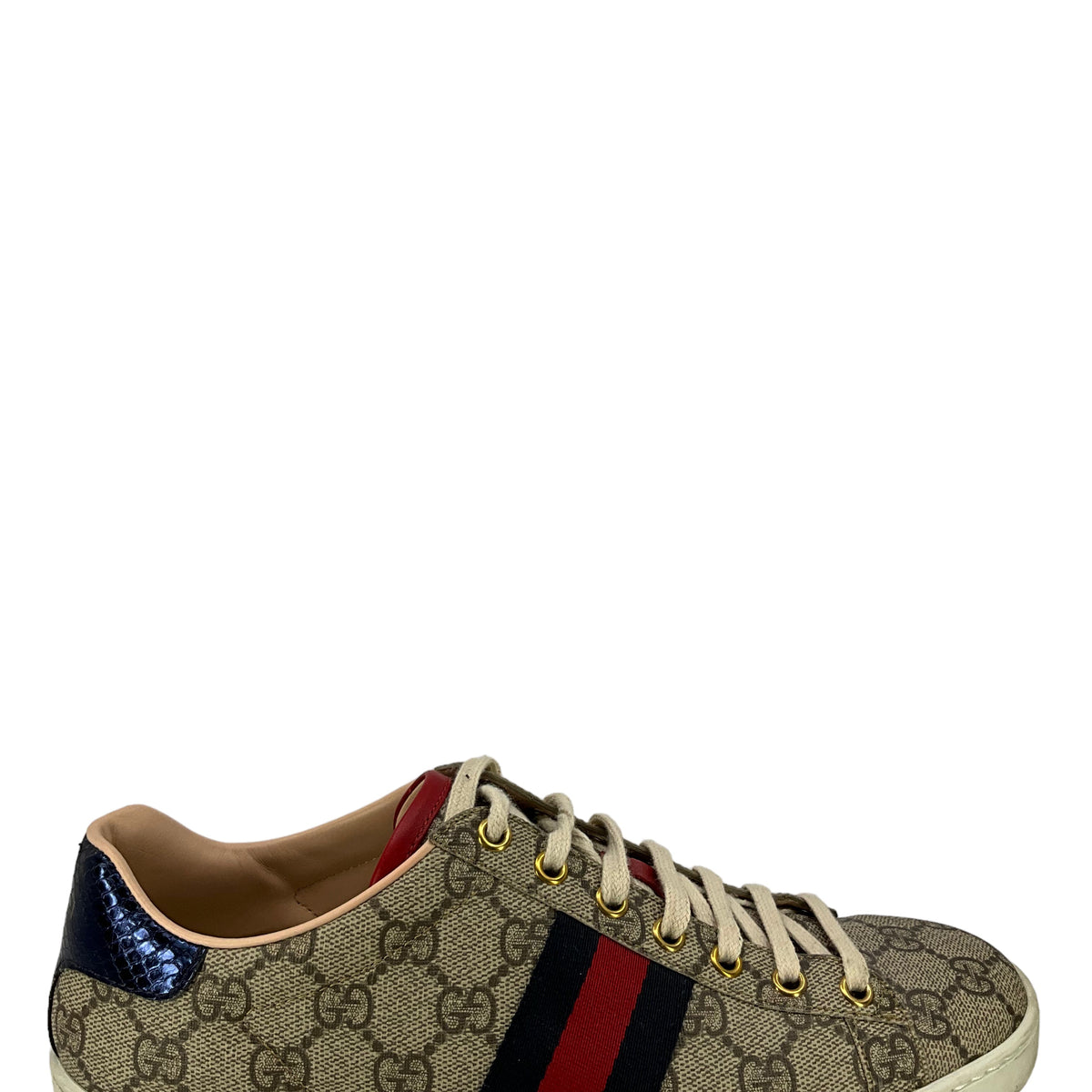 Gucci Women's Ace GG Supreme Canvas Low Top Sneakers Size 8.5