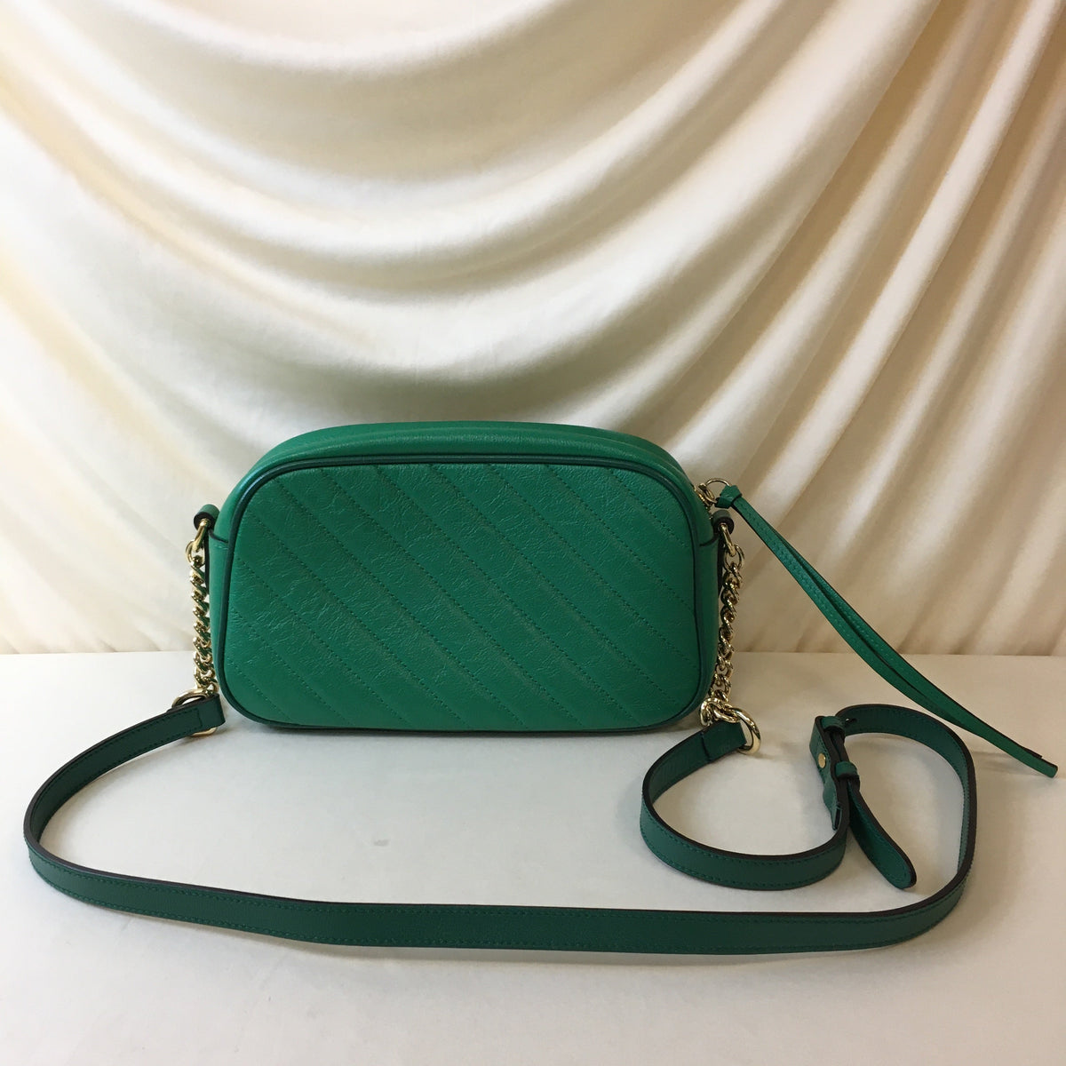 Gucci Green Leather Marmont Camera Bag Sku# 68878